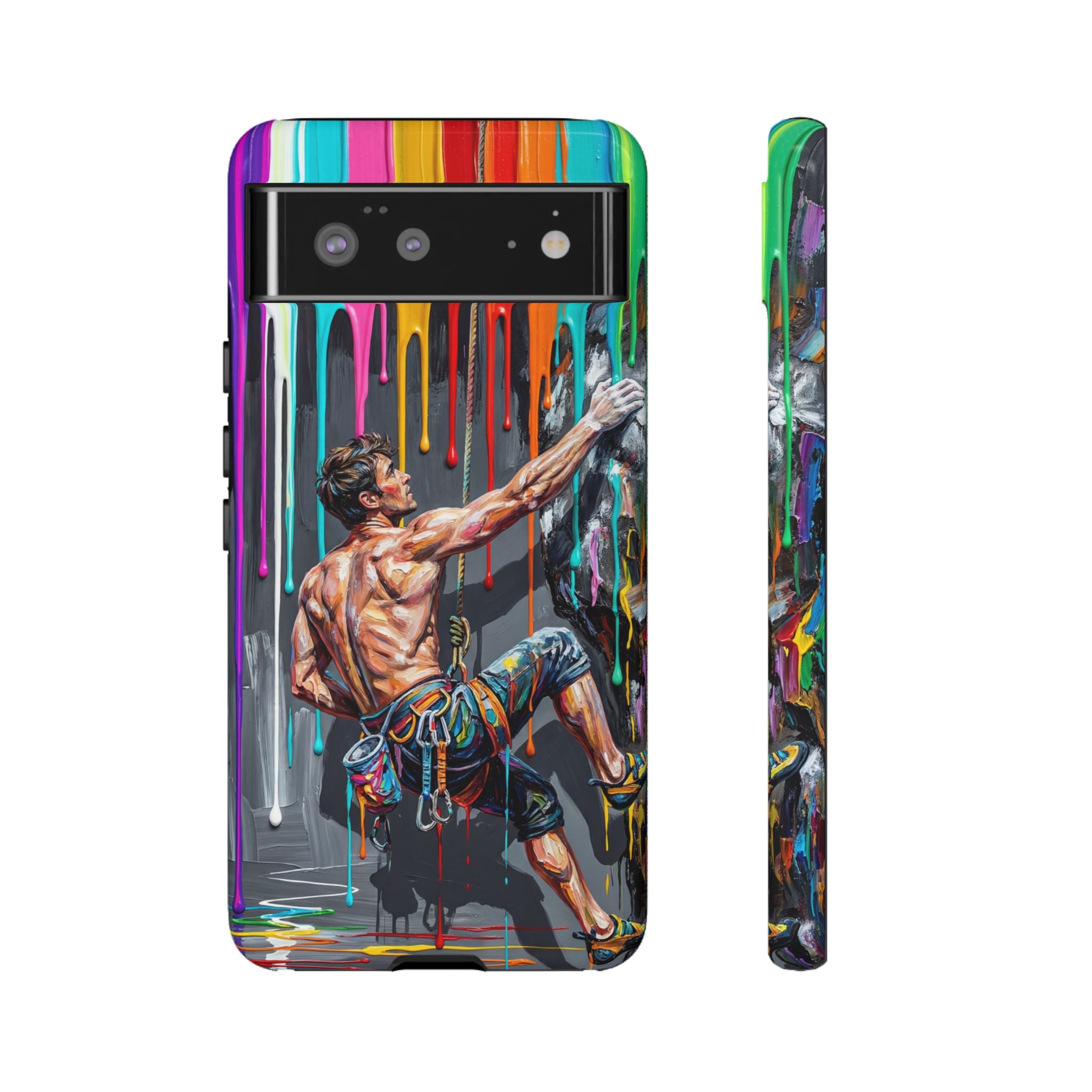 Colourful Rock Climber Art Protective Google Pixel Phone Case