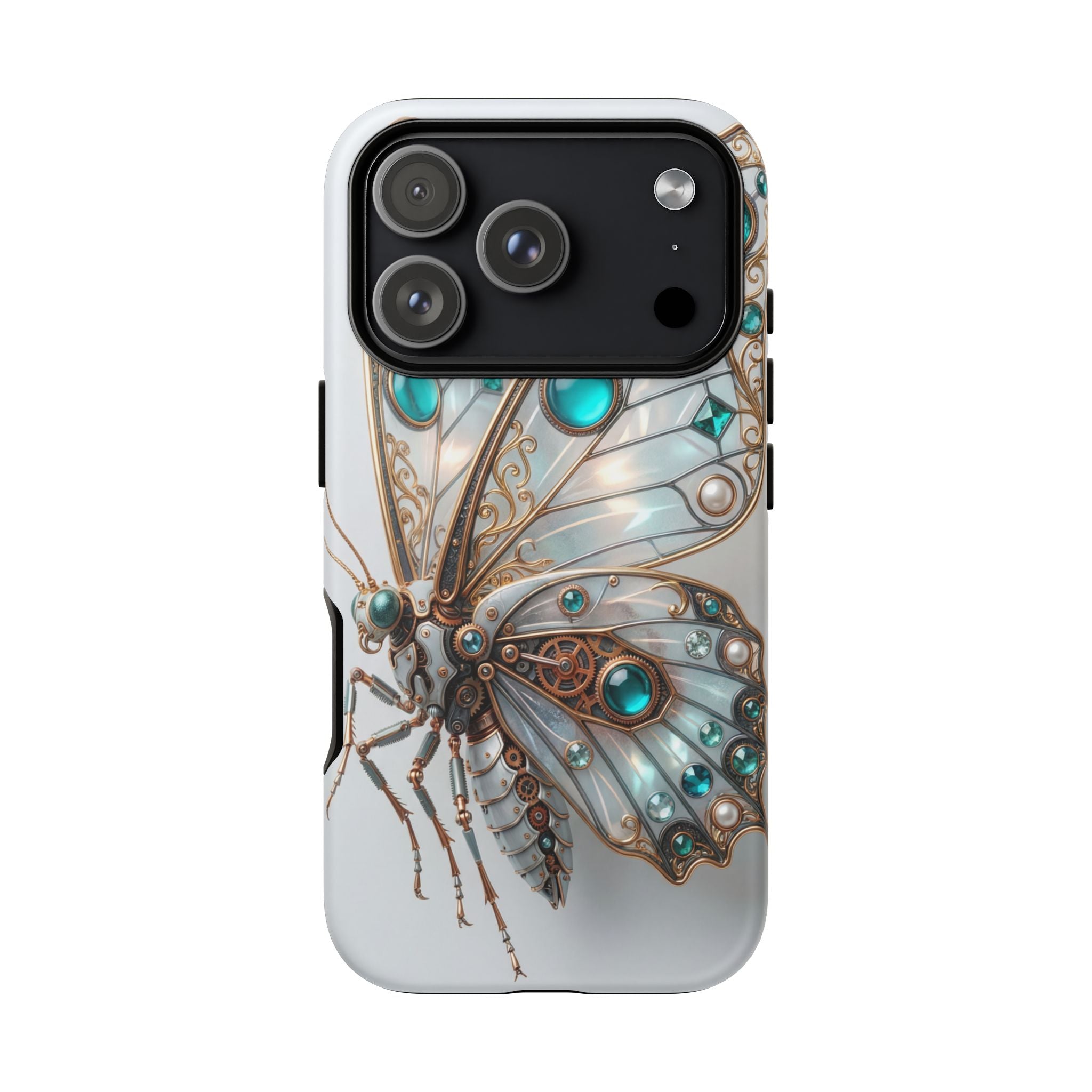 Butterfly Gem Phone Case — Steampunk Teal Jewel iPhone Case