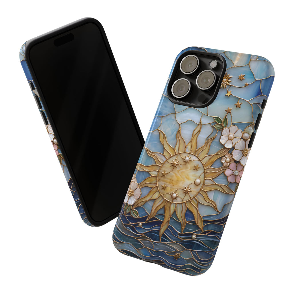 Stained Glass Floral Sun & Sea Tough iPhone Case