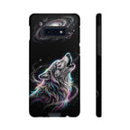 Wolf Galaxy Tough Samsung Galaxy Phone Case | Colorful Howling Wolf Space Design