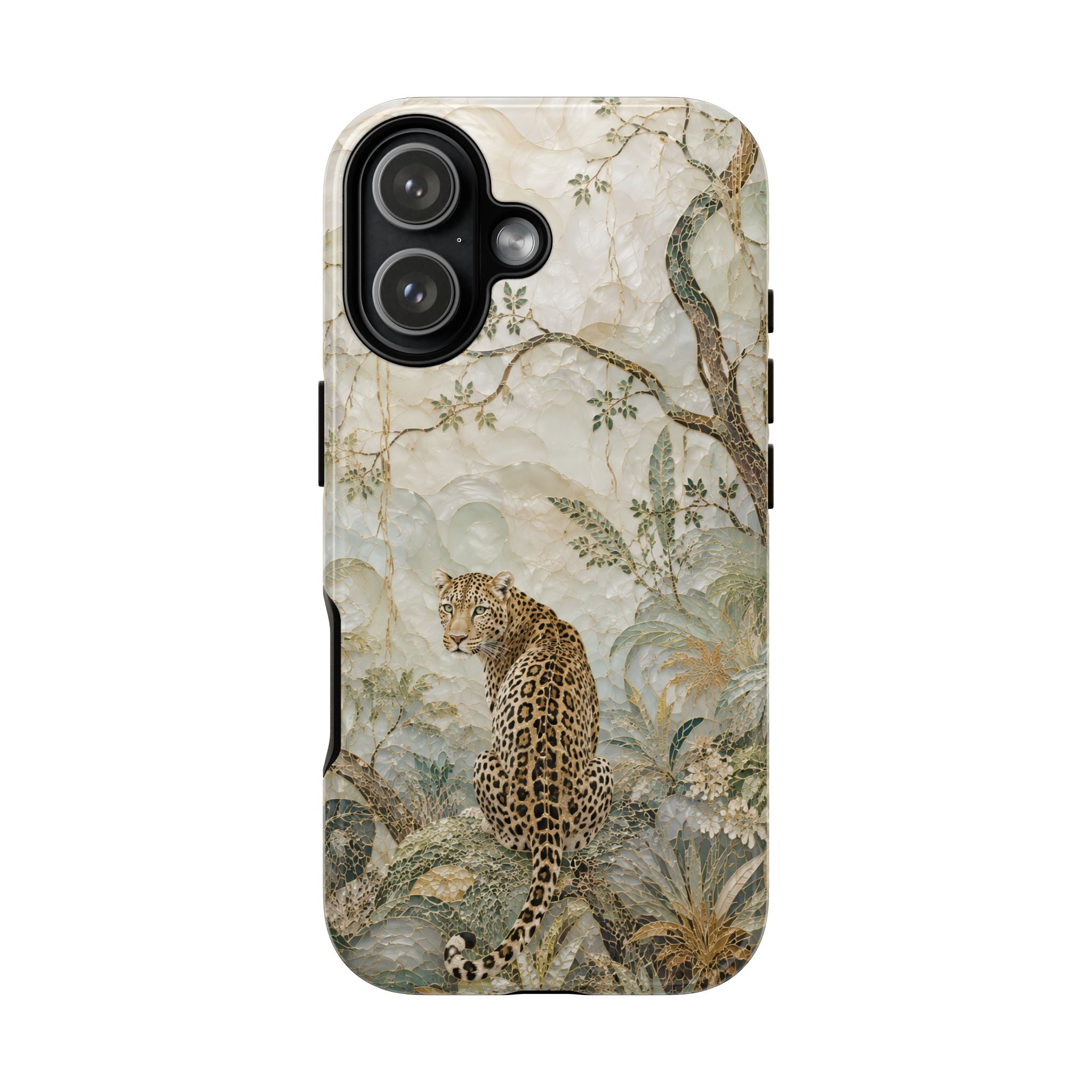 Leopard Floral iPhone Case | Vintage Botanical Phone Case