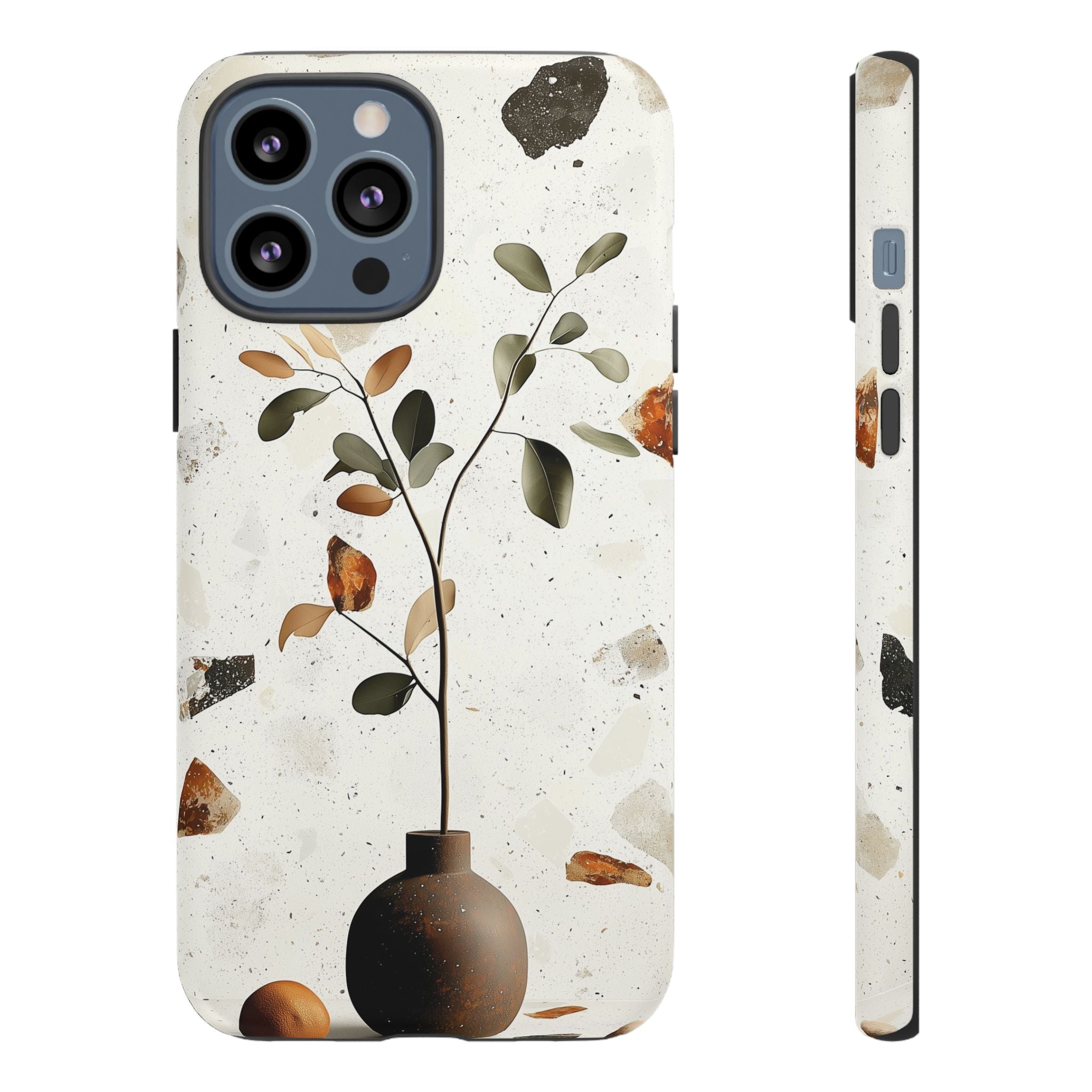 Floral Terrazzo iPhone Case | Minimal Vase Botanical