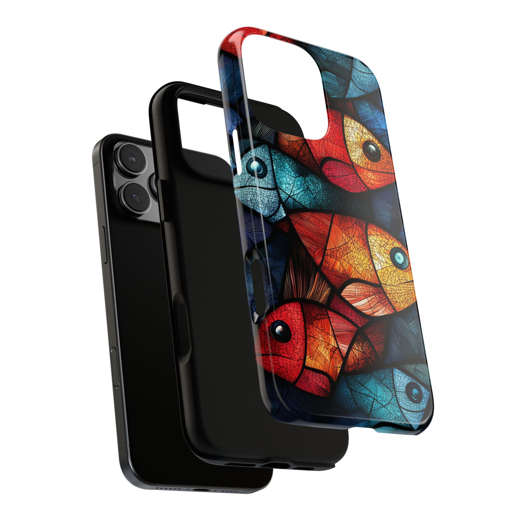 Fish Mosaic Tough iPhone Case — Colourful Artistic Fish Pattern
