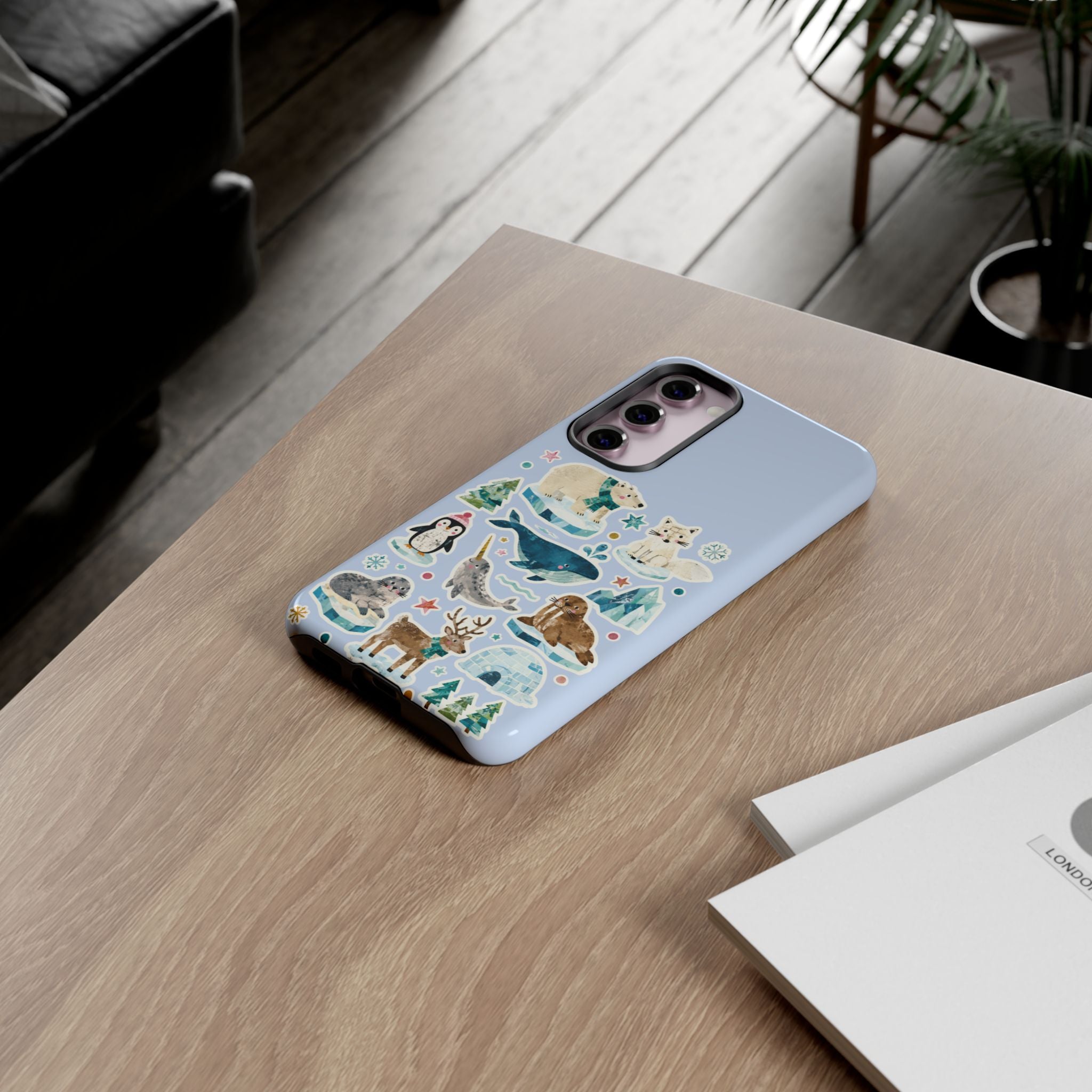 Cute Arctic Animals Tough Samsung Galaxy Phone Case