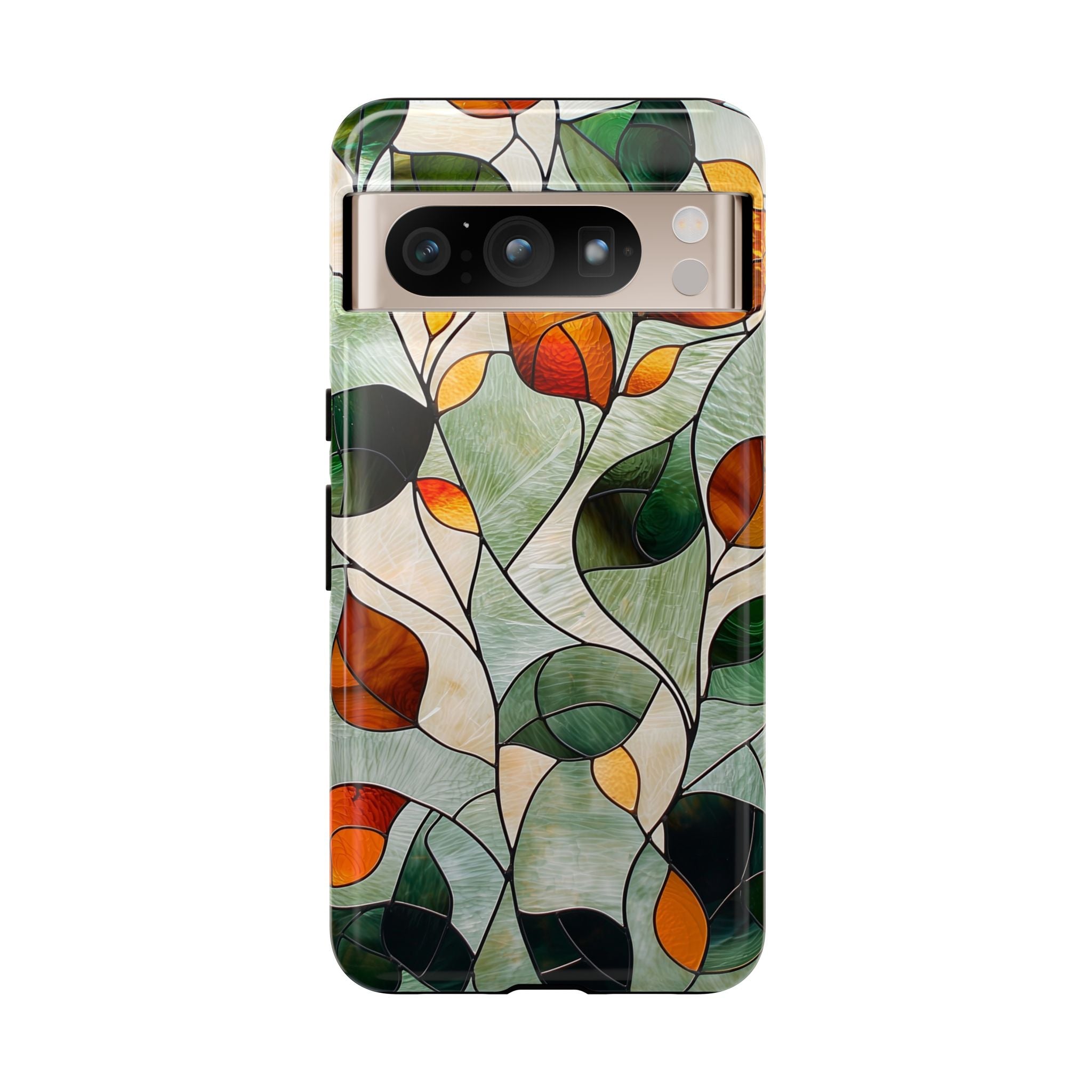 Autumn Stained Glass Leaf Google Pixel Case