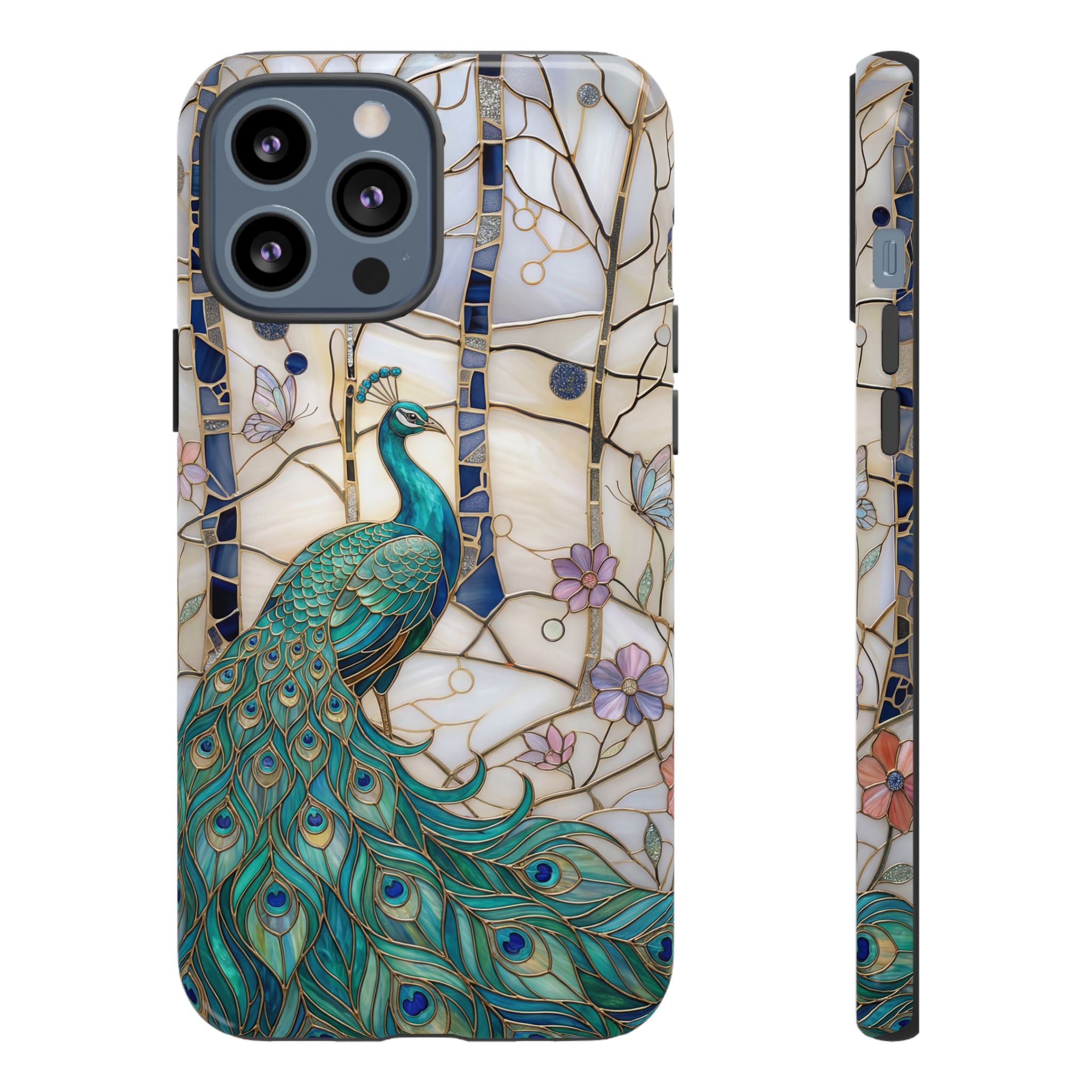 Peacock Stained Glass iPhone Case