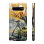 Autumn Japanese Garden Samsung Galaxy Phone Case | Scenic Lantern Fall