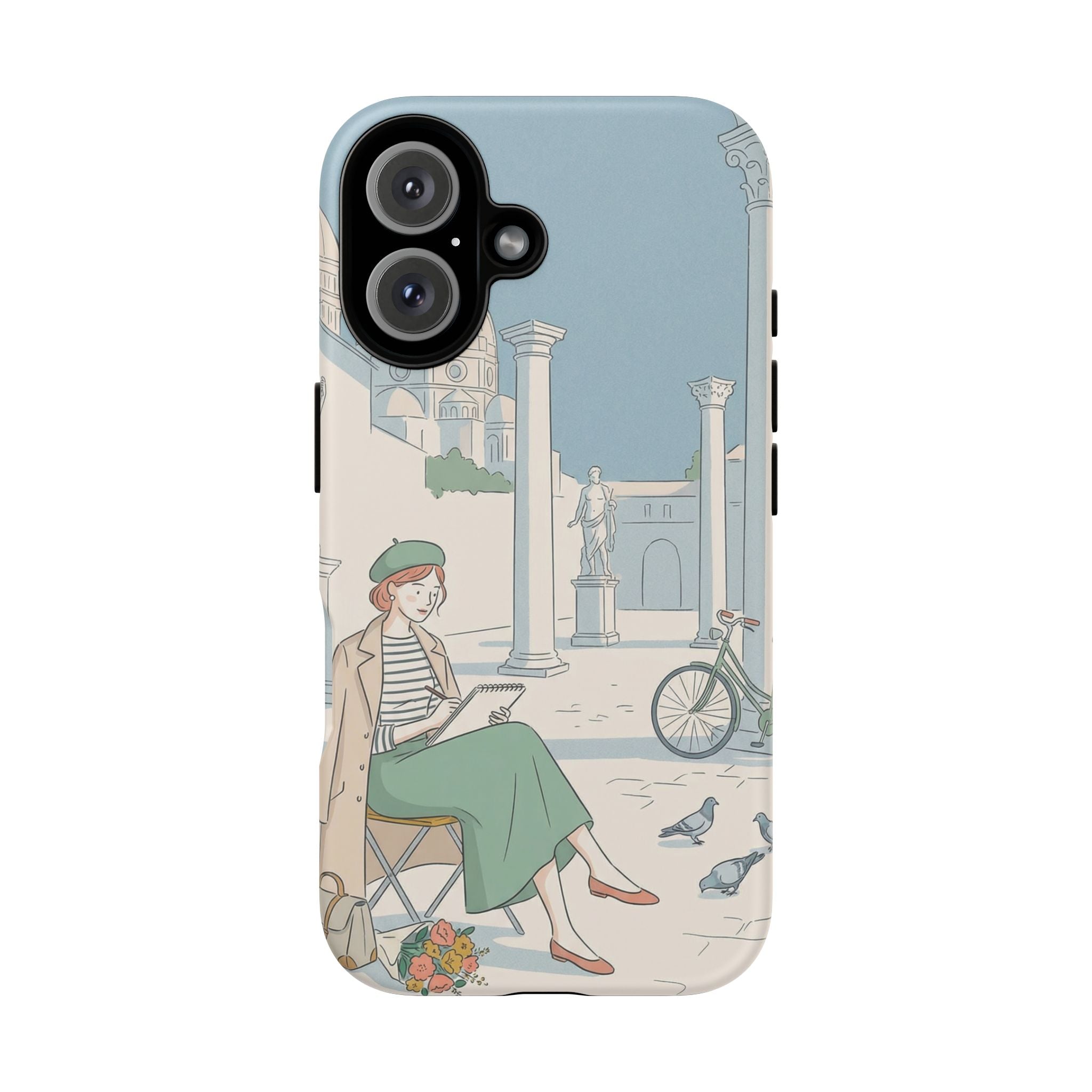 Florence Art Aesthetic iPhone Case | Renaissance Italy Travel Illustration