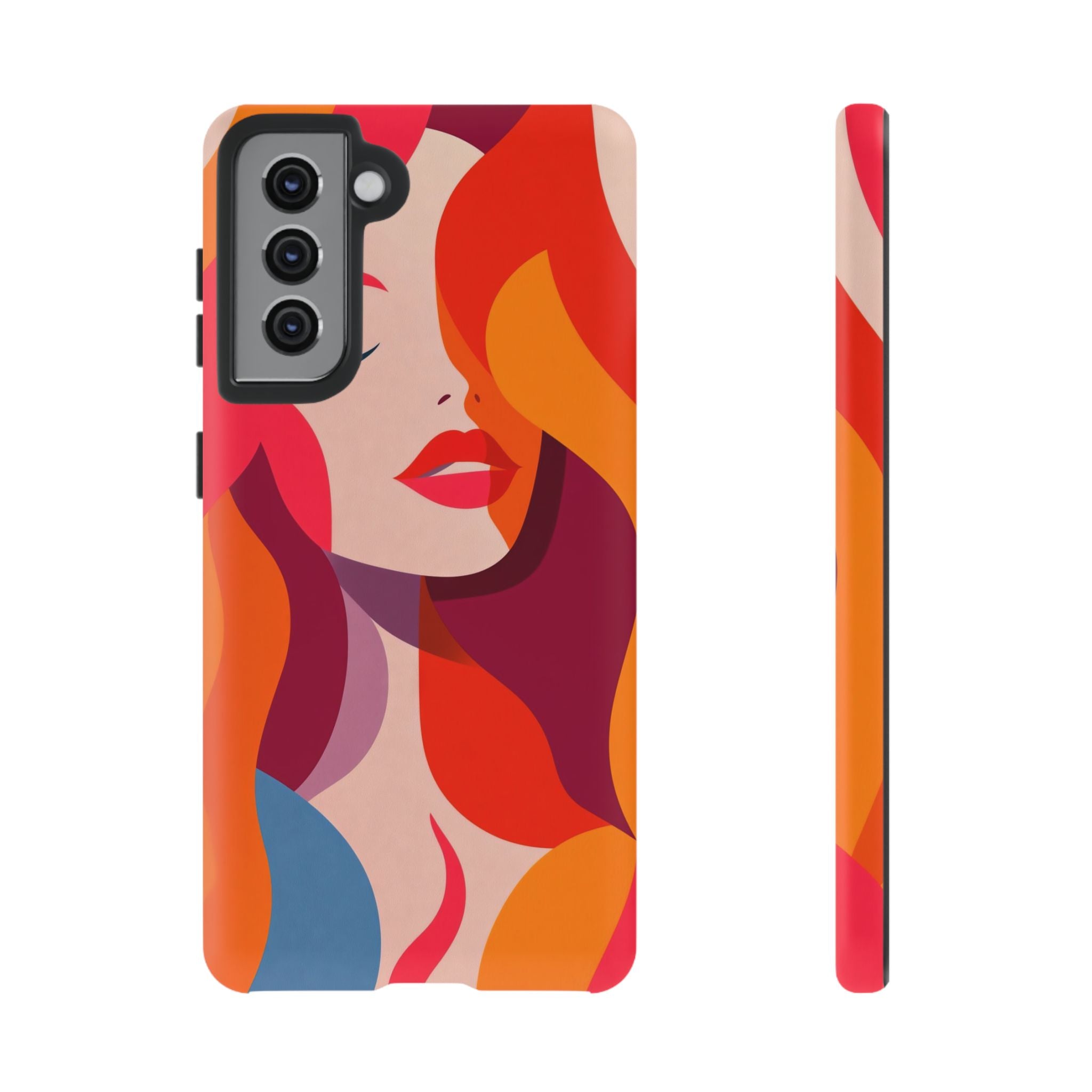 Retro Pop Art Woman Samsung Galaxy Case | Bold Colourful Abstract Portrait