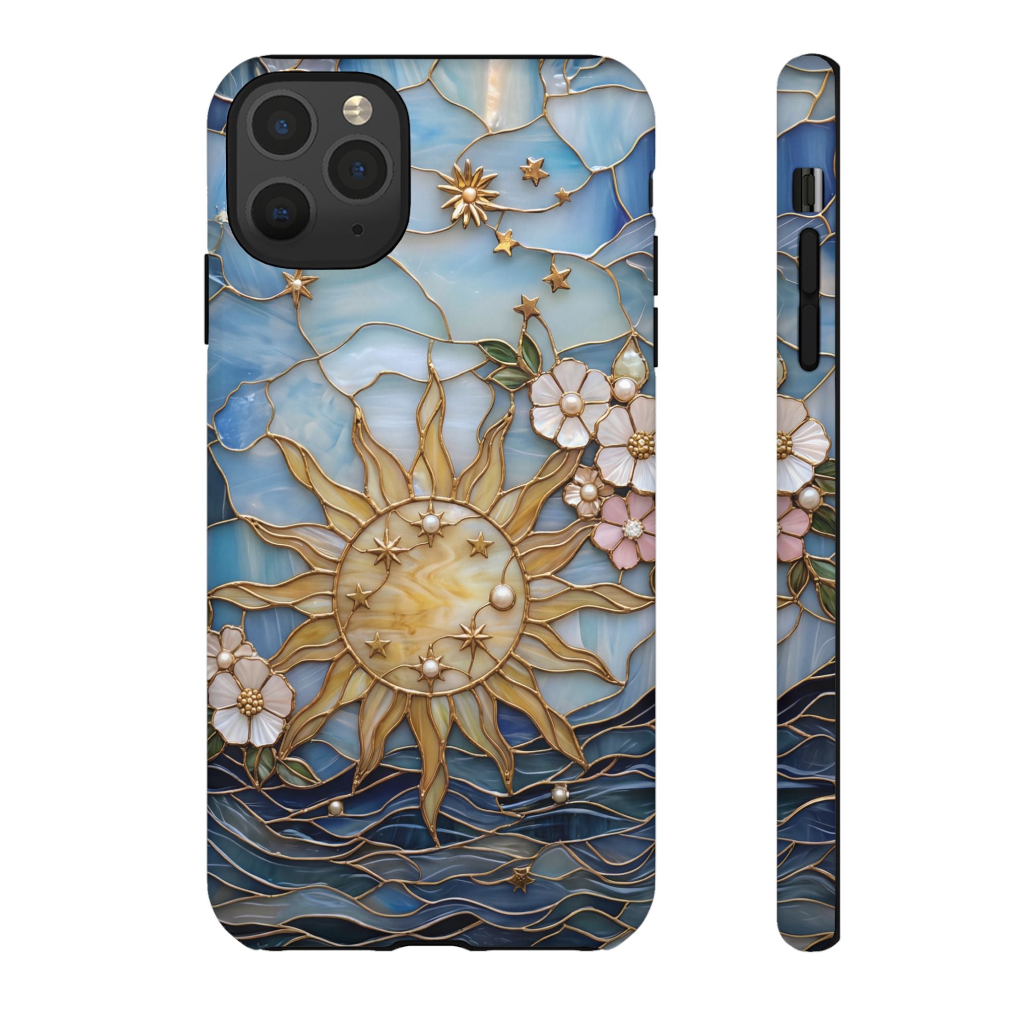 Stained Glass Floral Sun & Sea Tough iPhone Case
