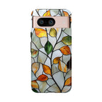 Stained Glass Autumn Leaves Mosaic Google Pixel Case