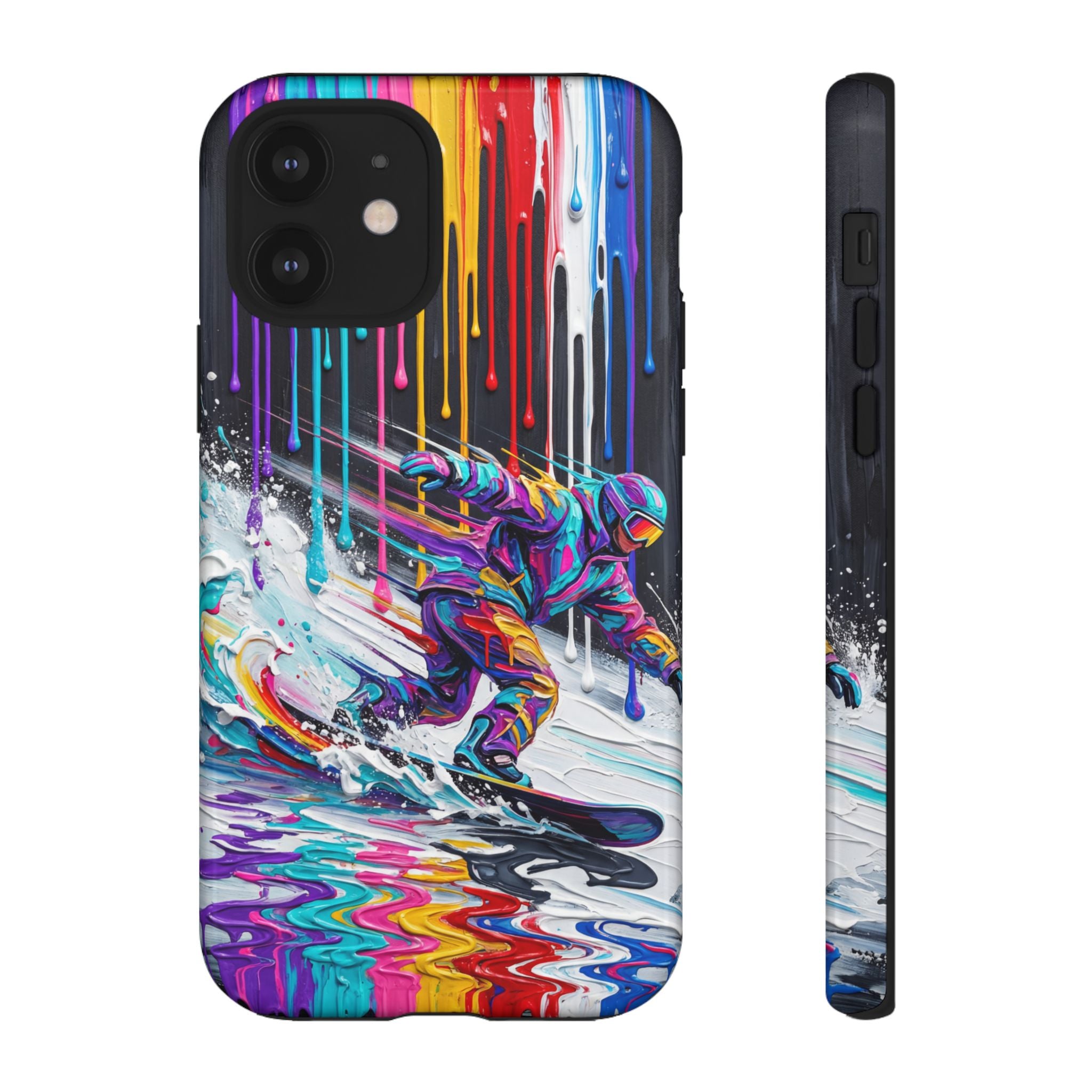 Colourful Snowboarder Art iPhone Case