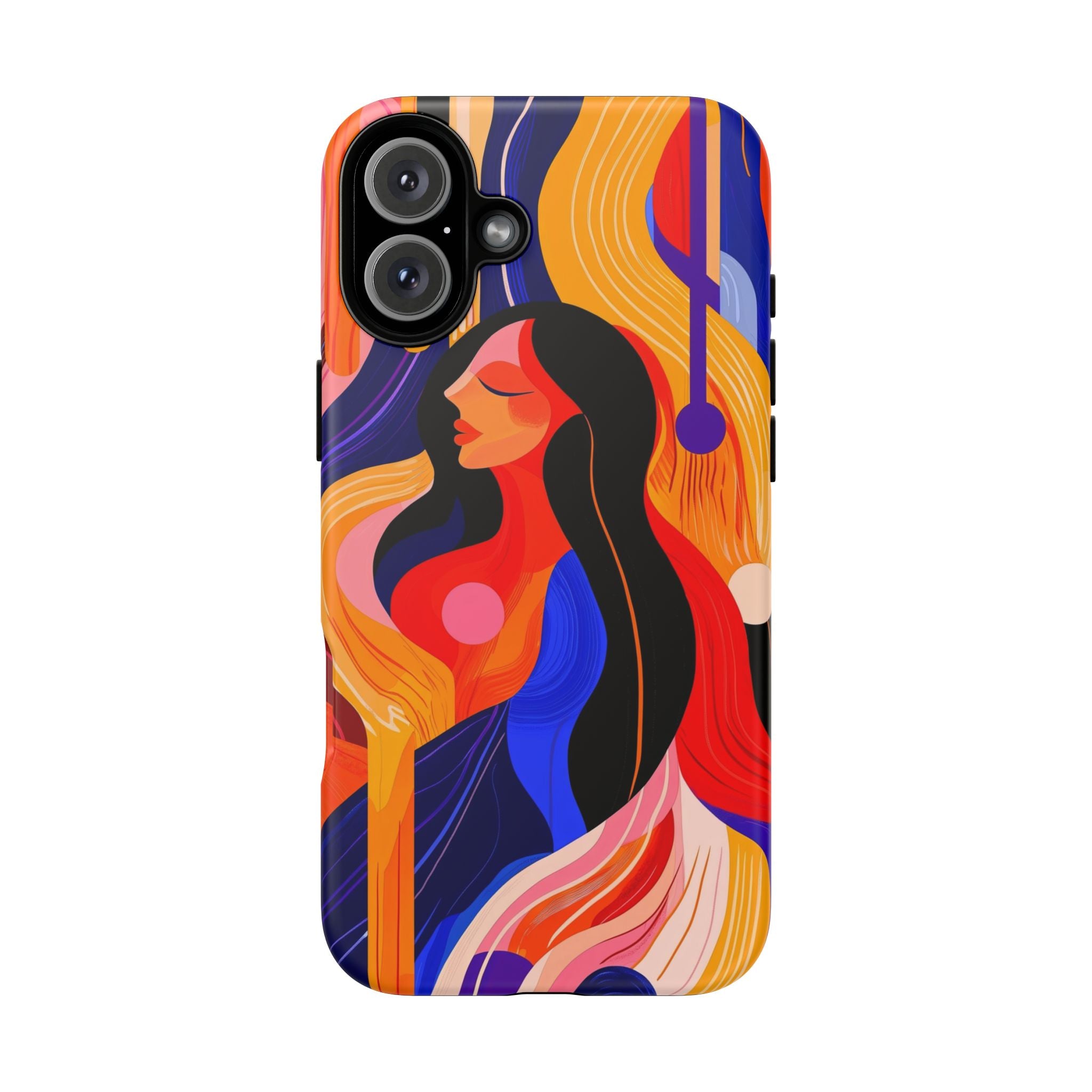 Abstract Colourful Woman iPhone Tough Case | Vibrant Artistic
