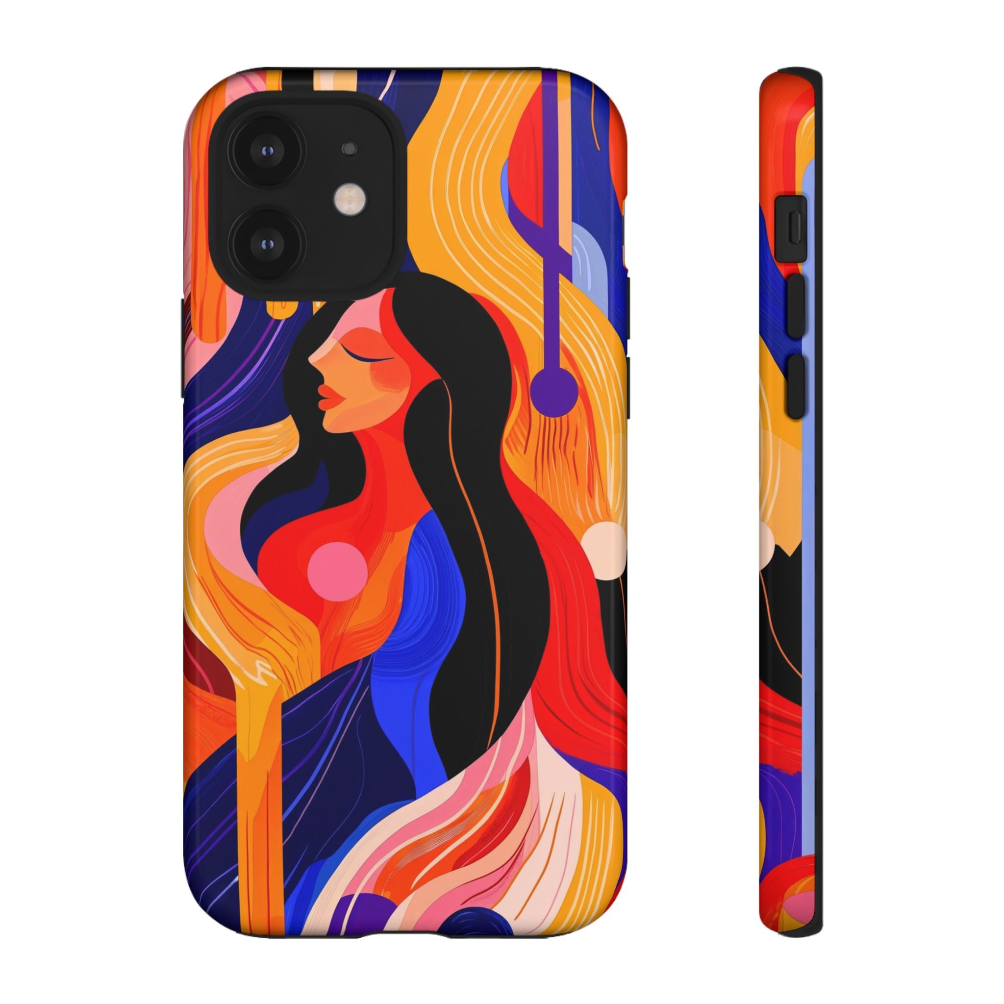 Abstract Colourful Woman iPhone Tough Case | Vibrant Artistic