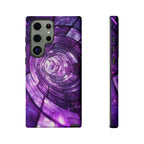 Purple Vortex Tough Samsung Galaxy Case — Abstract Spiral Protective Cover