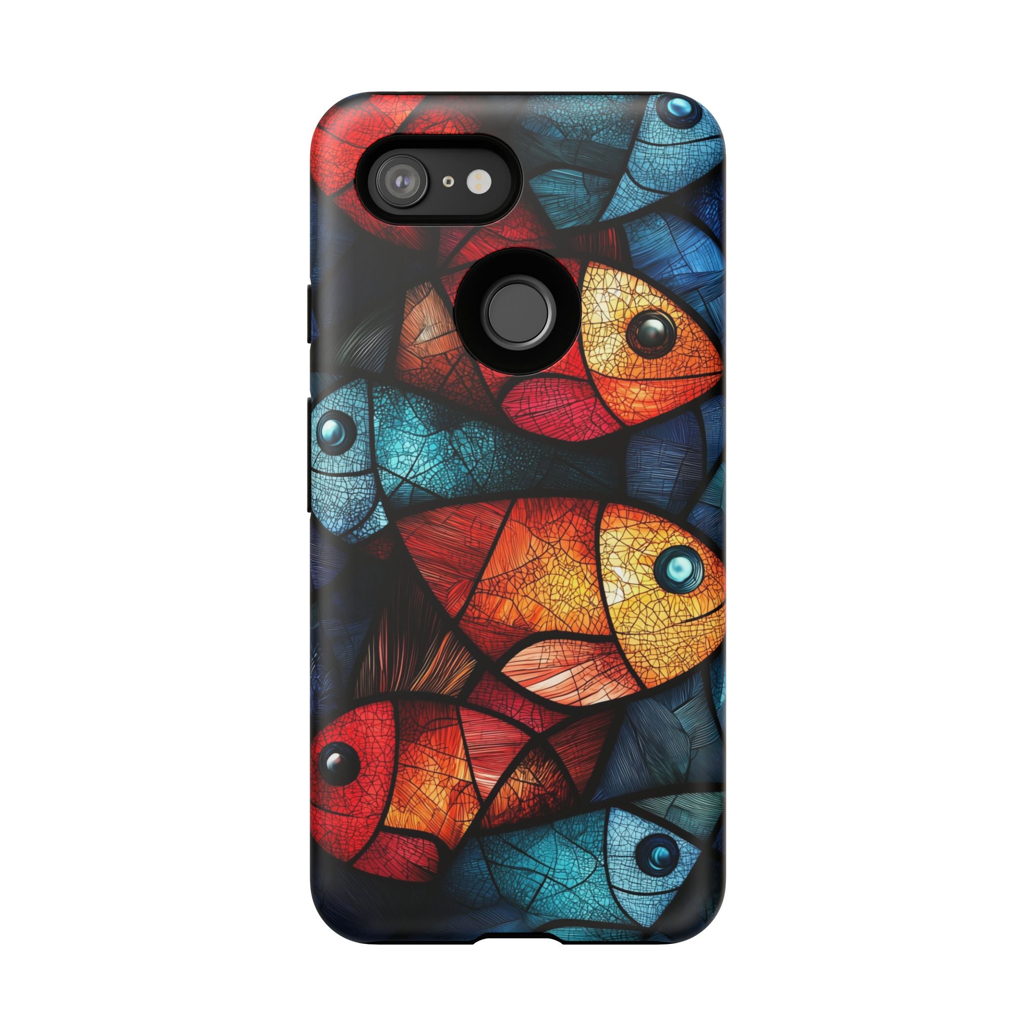 Fish Mosaic Tough Google Pixel Case — Colourful Artistic Fish Pattern