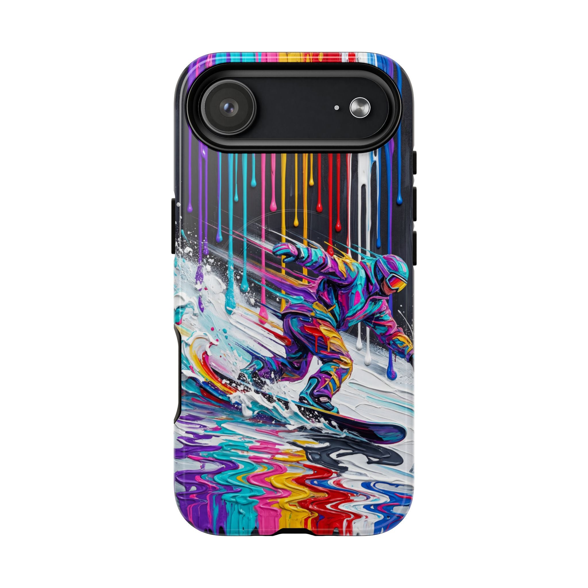 Colourful Snowboarder Art MagSafe iPhone Case