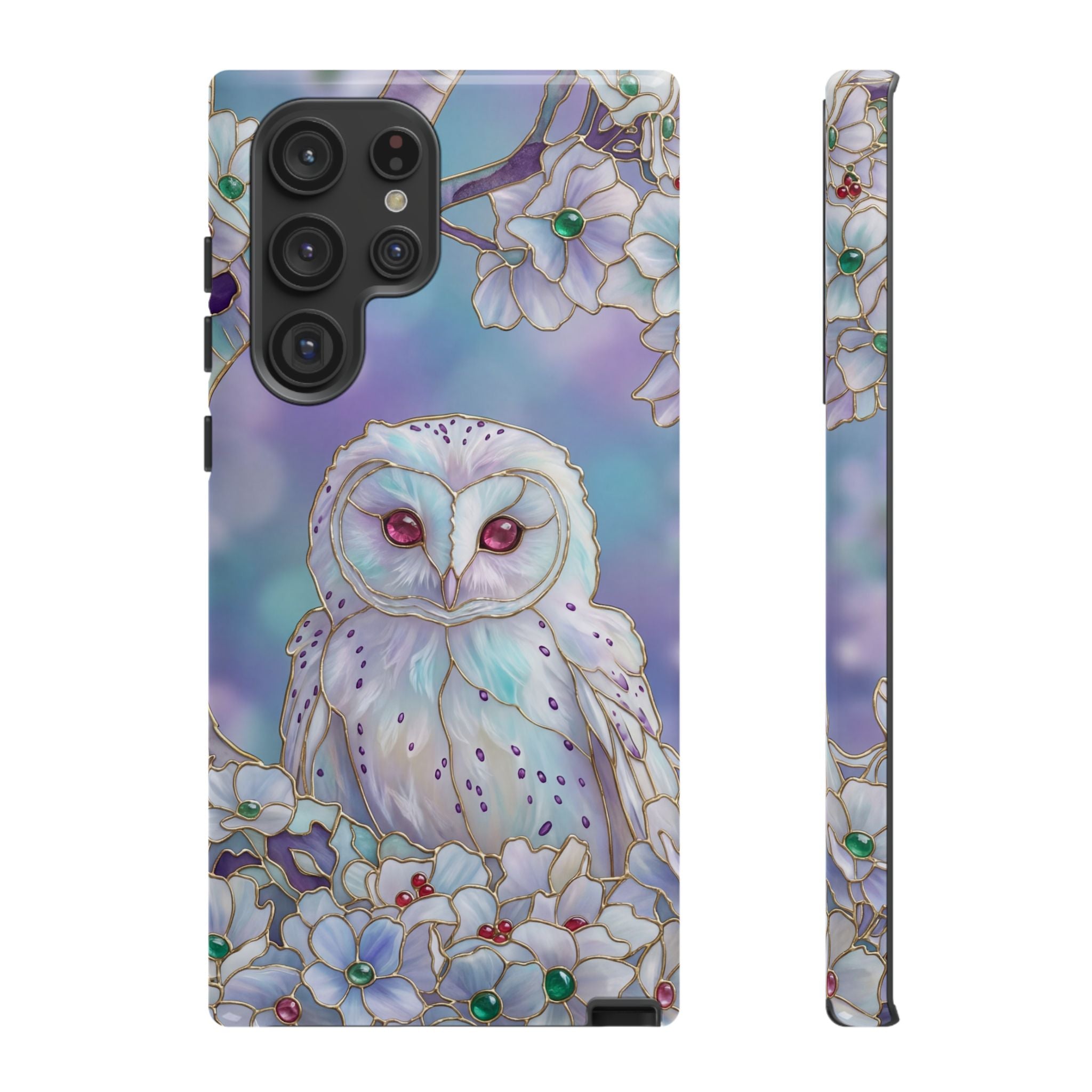 Floral Pastel Mystic Barn Owl Samsung Galaxy Case