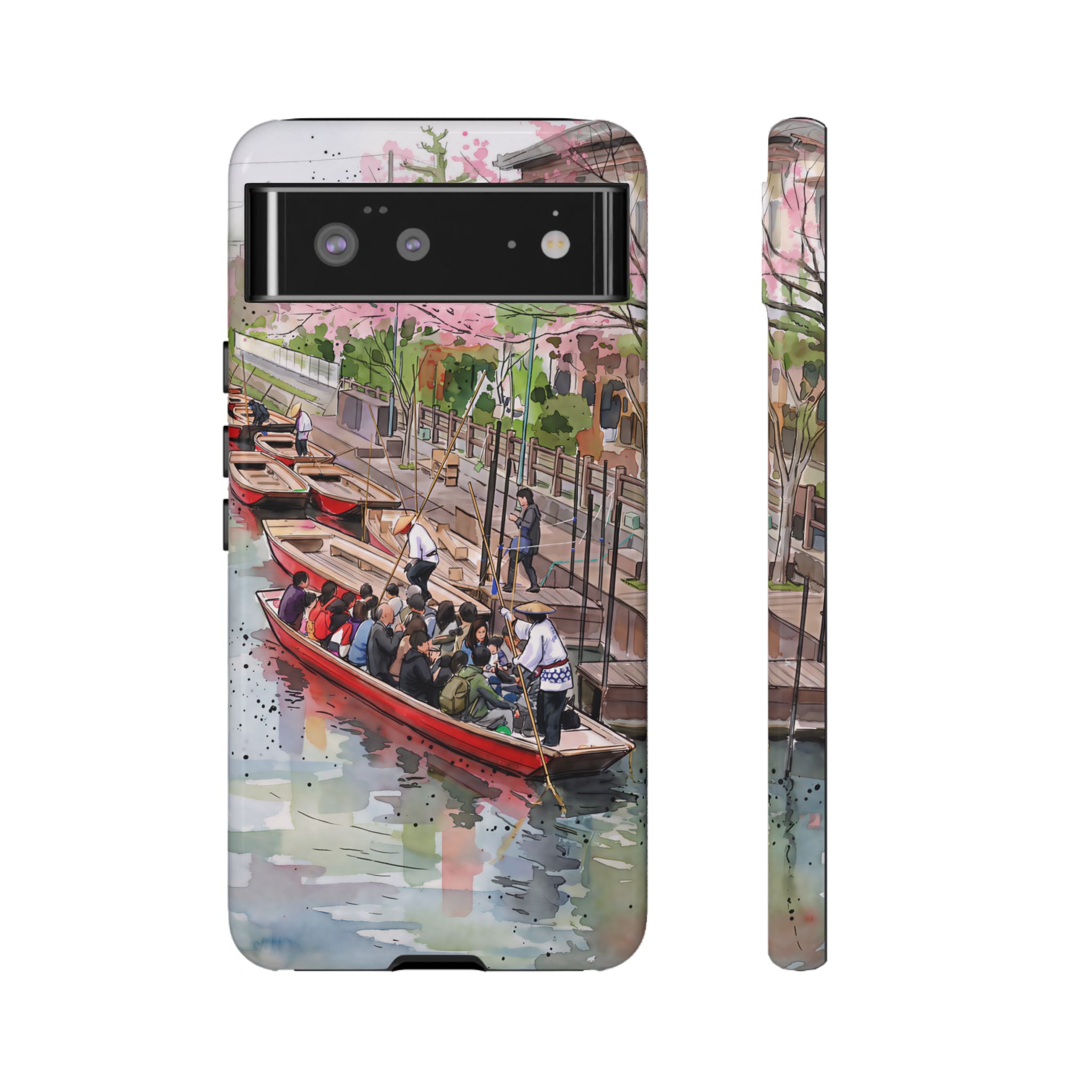 Japan Canal Boat Serenity | Art Google Pixel Phone Case
