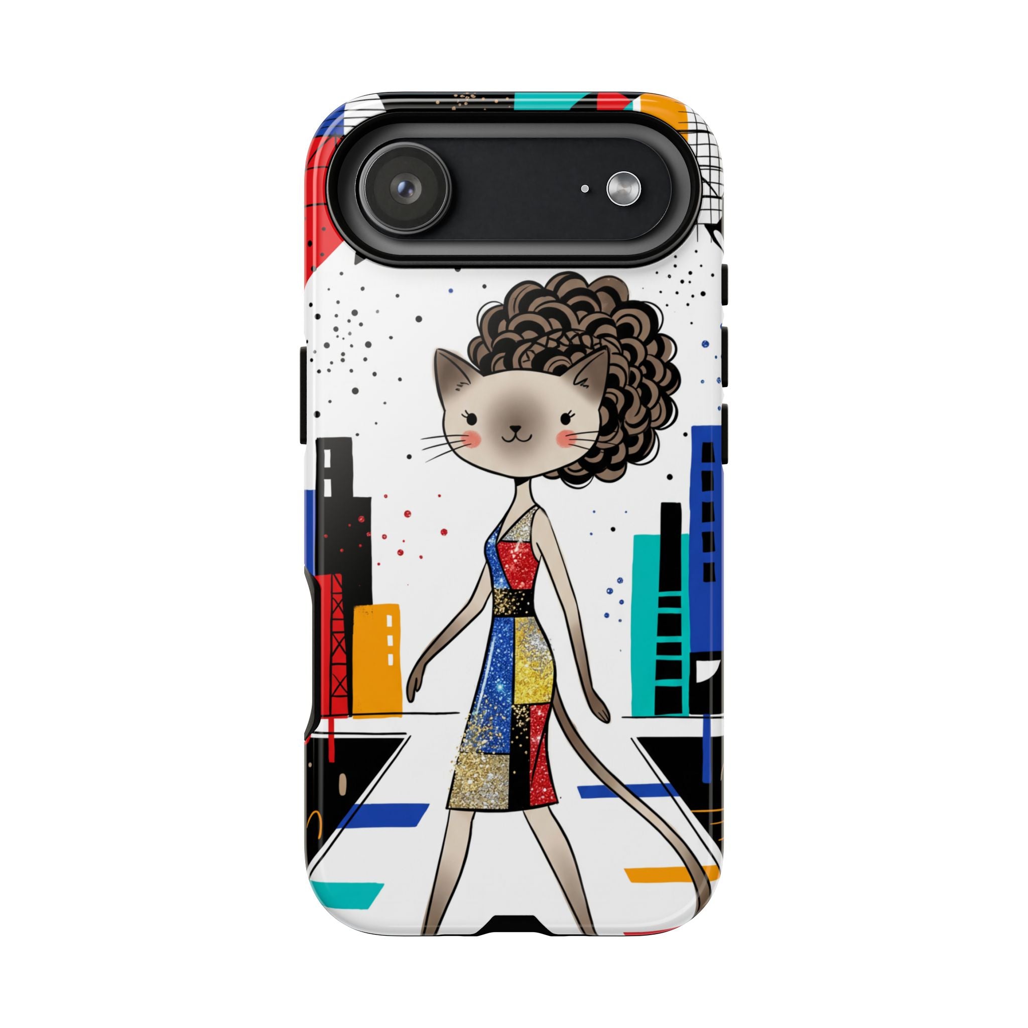 Catwalk City iPhone Case | Cute Fashion Cat