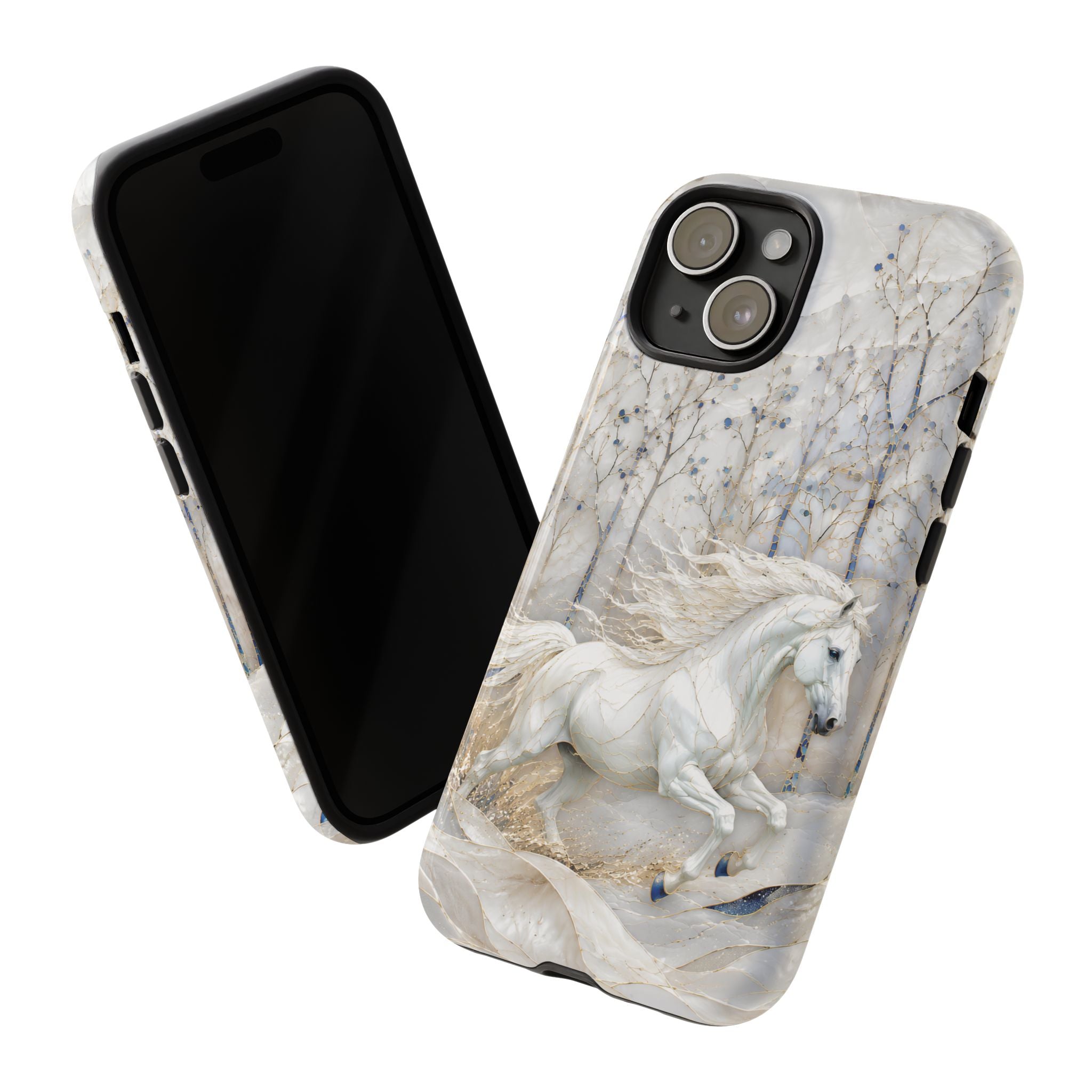 White Horse iPhone Case | Winter Forest iPhone Case