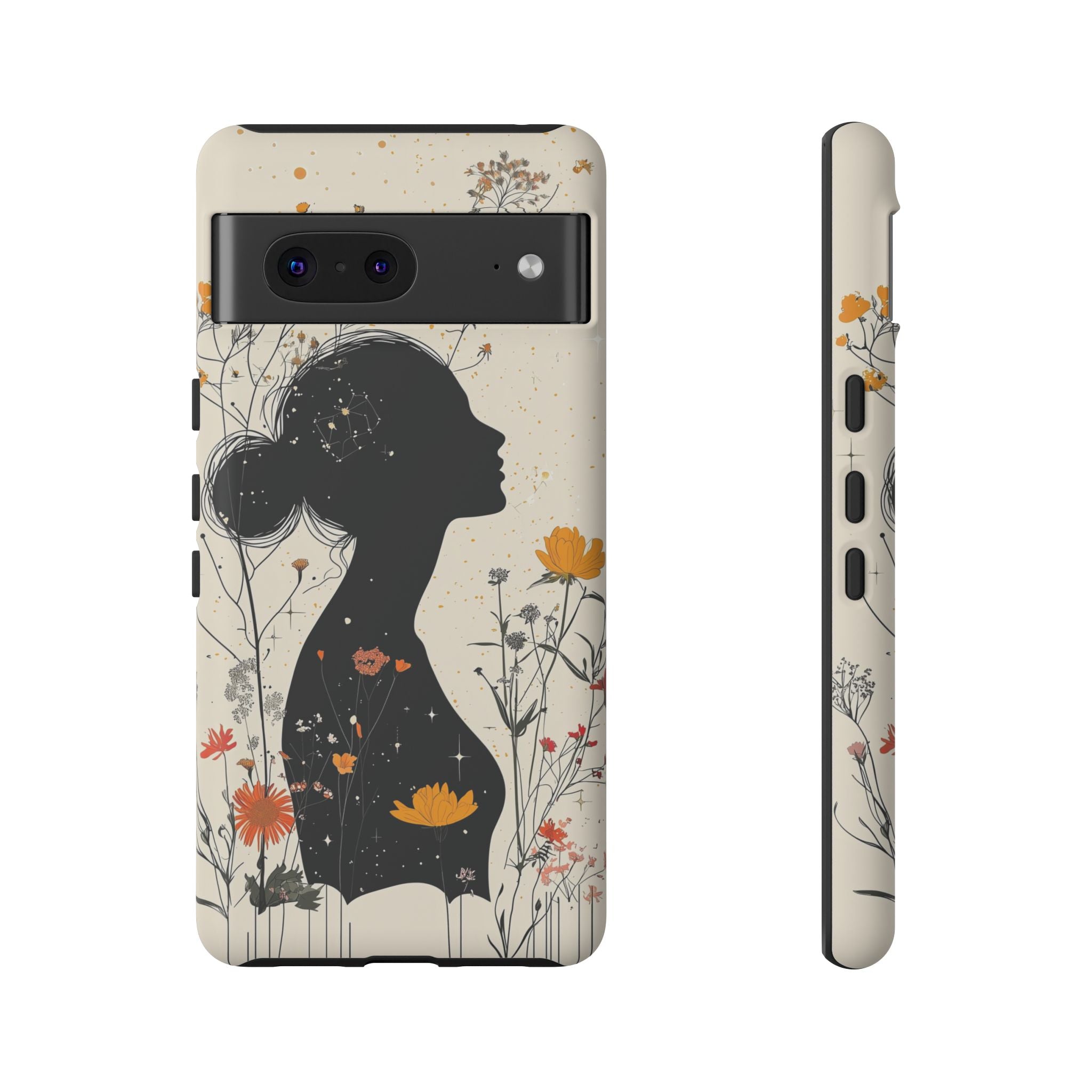 Floral Silhouette Google Pixel Case | Botanical Woman