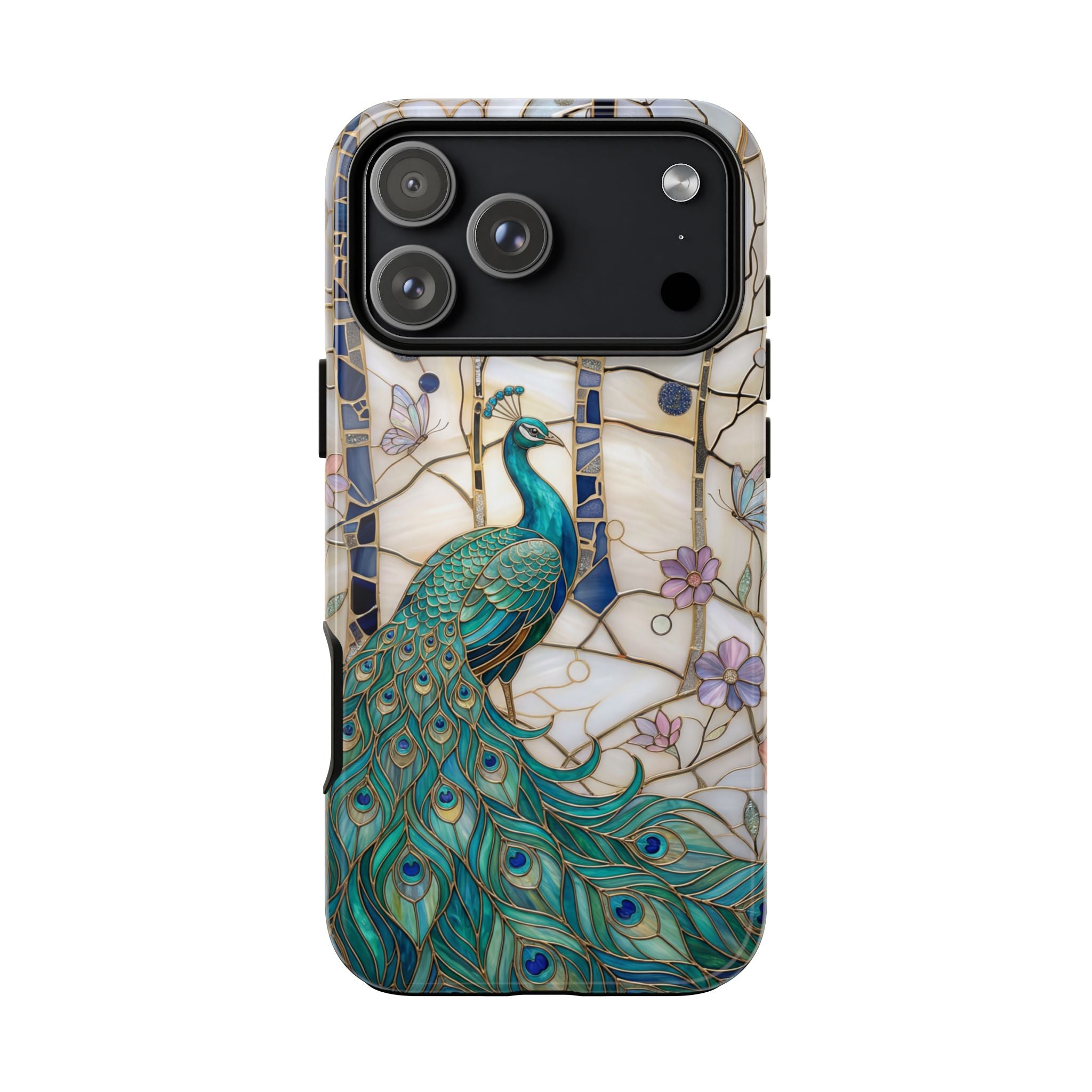 Peacock Stained Glass iPhone Case