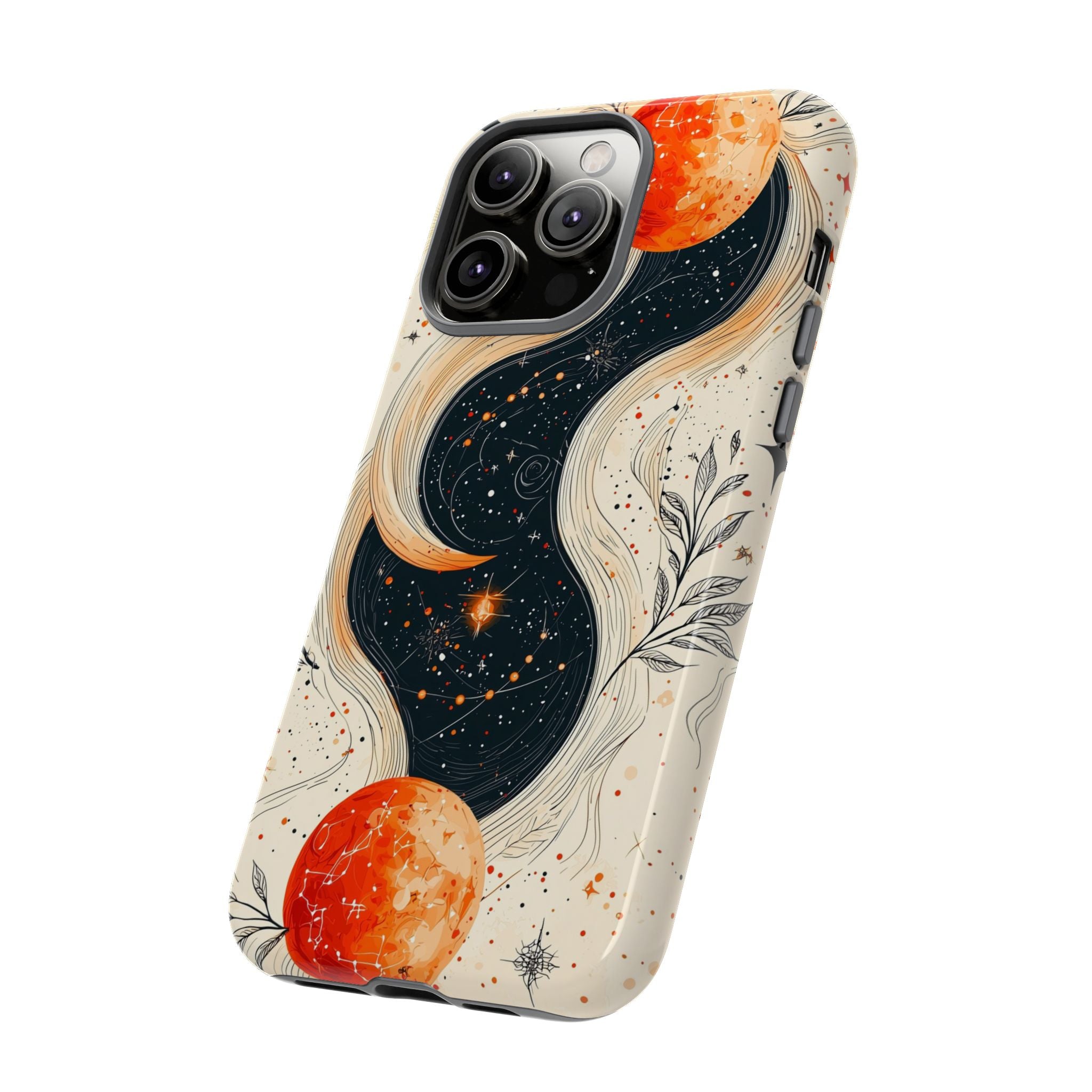 Astrology Galaxy iPhone Case | Red Moon Celestial