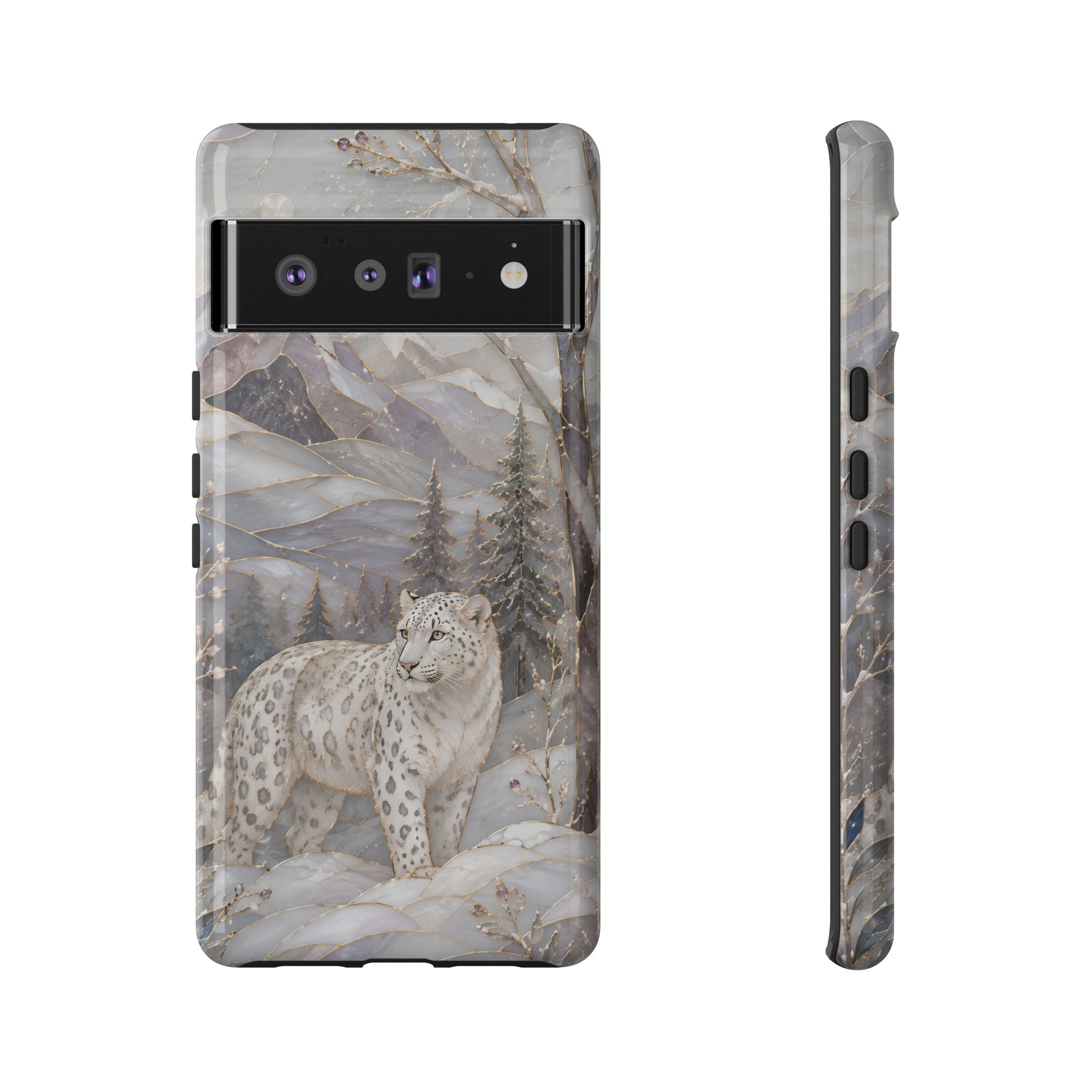 Snow Leopard Google Pixel Phone Case | Winter Wildlife iPhone Case