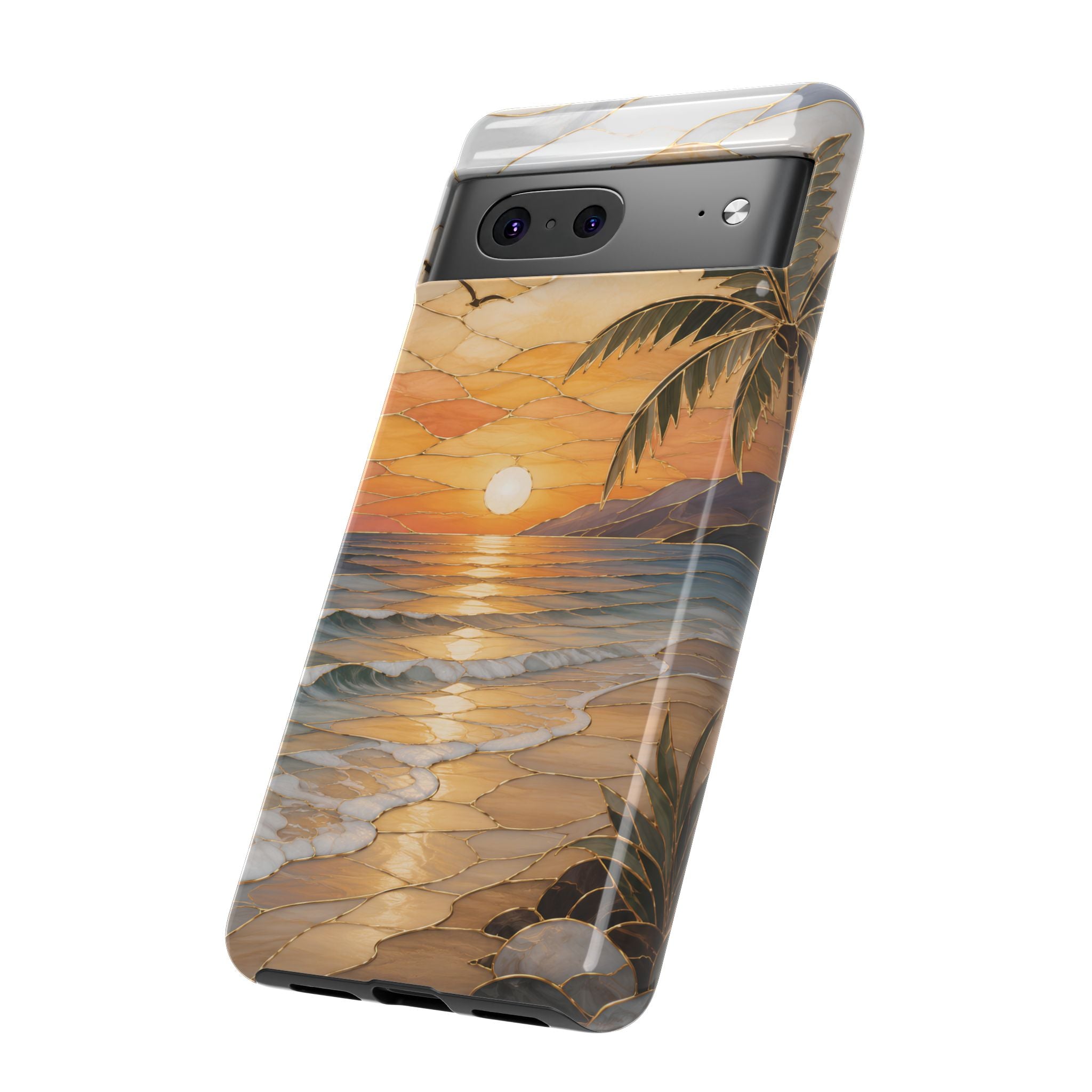 Beach Sunset Google Pixel Phone Case | Coastal Ocean Art Cover