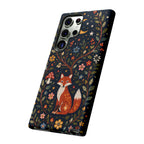 Fox Moon Samsung Galaxy Phone Case | Whimsical Floral Night Woodland Protective Case