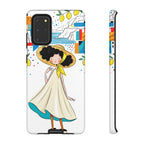 Cute Summer Girl Samsung Galaxy Phone Case | Whimsical Coastal Illustration Protective Case