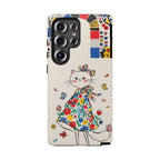 Floral Kitty Samsung Galaxy Phone Case | Cute Cat
