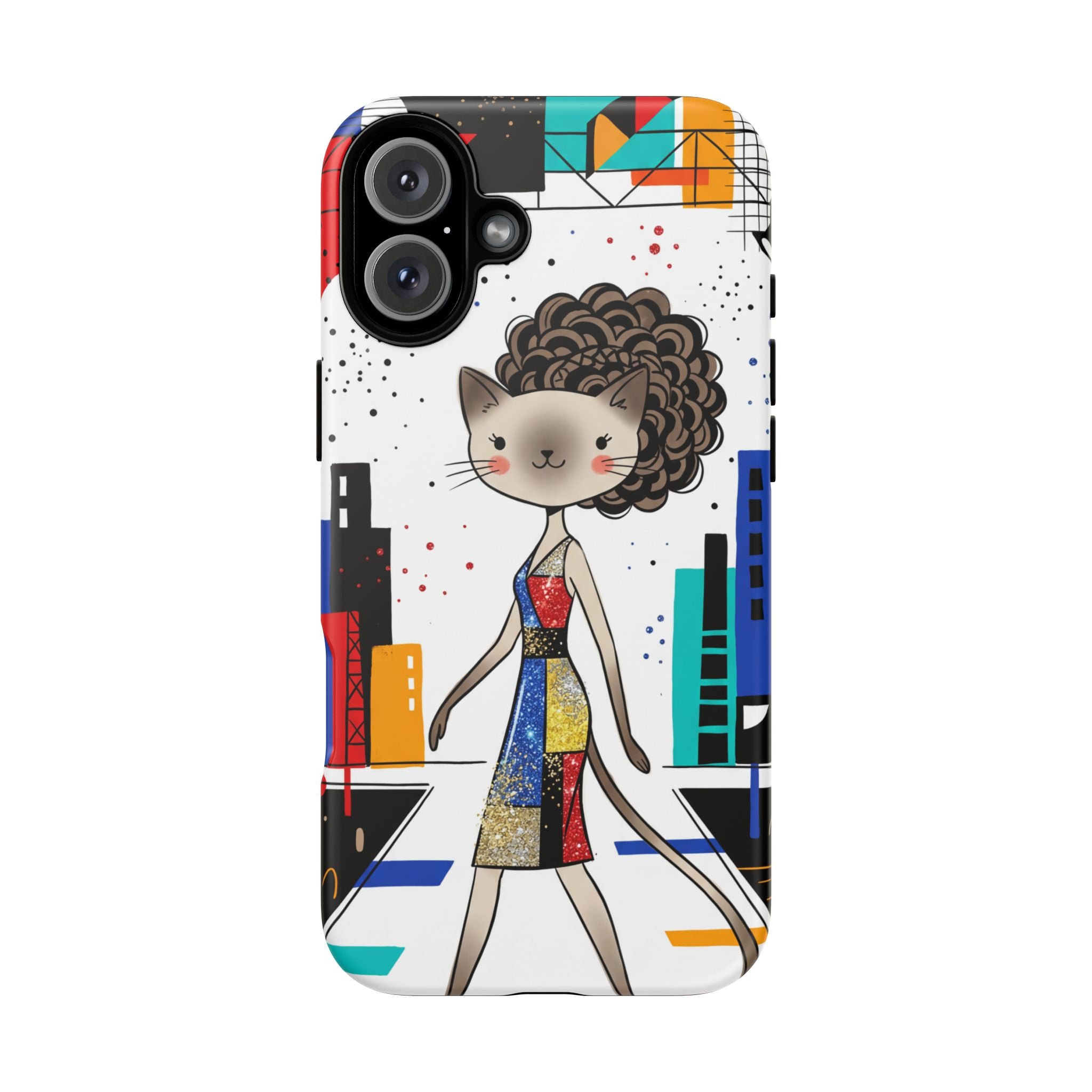 Catwalk City iPhone Case | Cute Fashion Cat