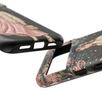 Floral Starry Night Google Pixel Phone Case | Elegant Girl in Pink Dress