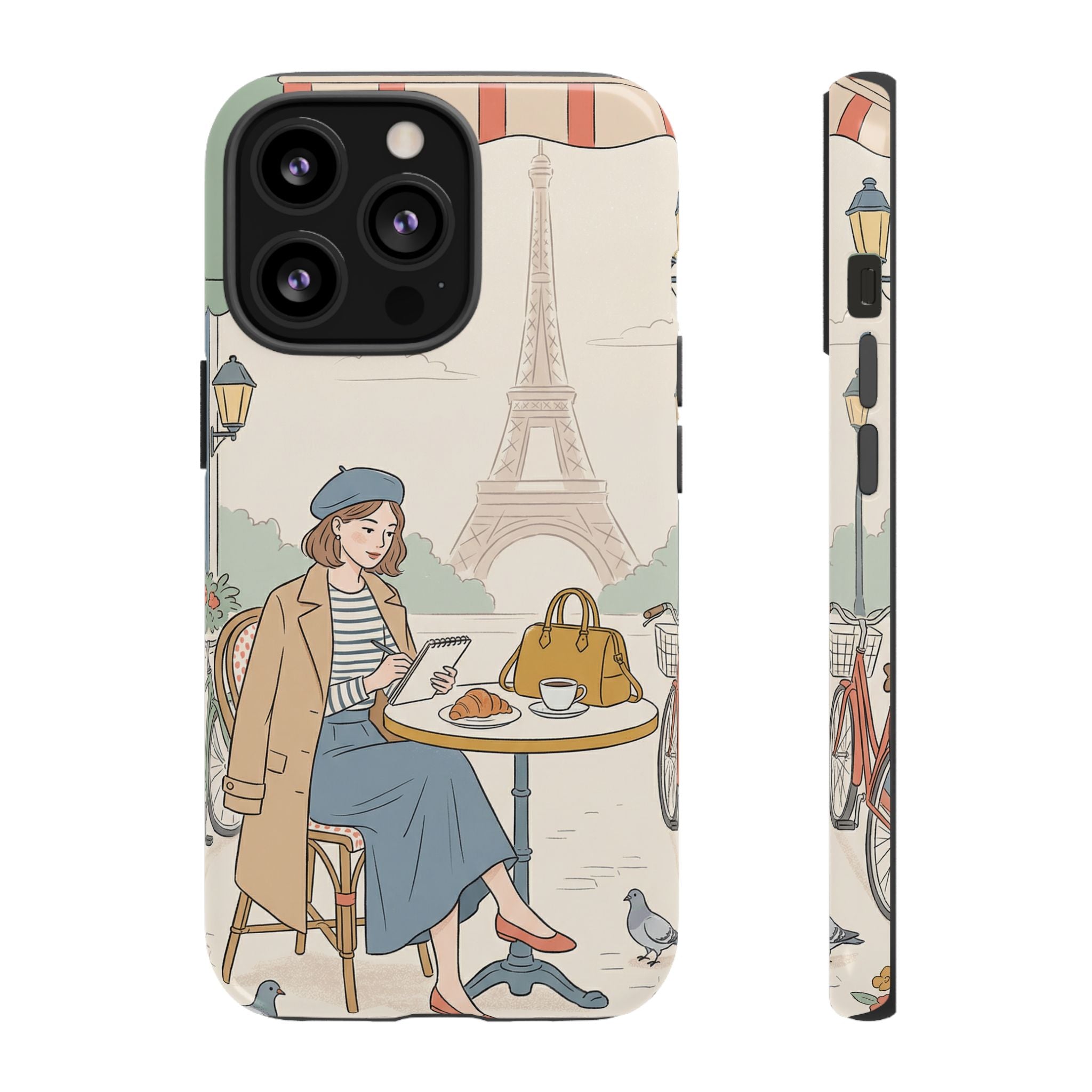 Paris Cafe iPhone Case | Cute Vintage Eiffel Tower Travel
