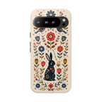 Floral Folk Art Bunny Tough Google Pixel Phone Case