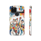 Musical Trio Illustrated Google Pixel Phone Case | Colorful Jazz Band Art Phone Cover