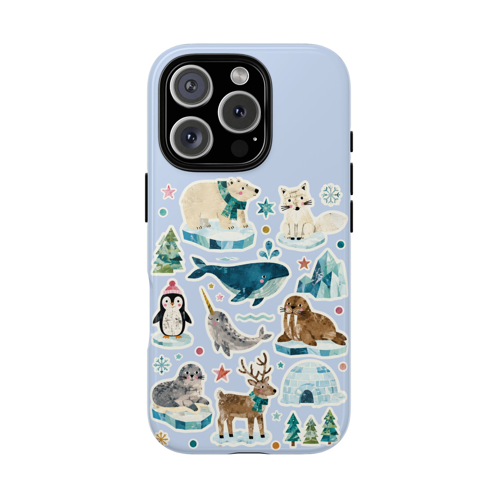 Cute Arctic Animals Tough iPhone Case