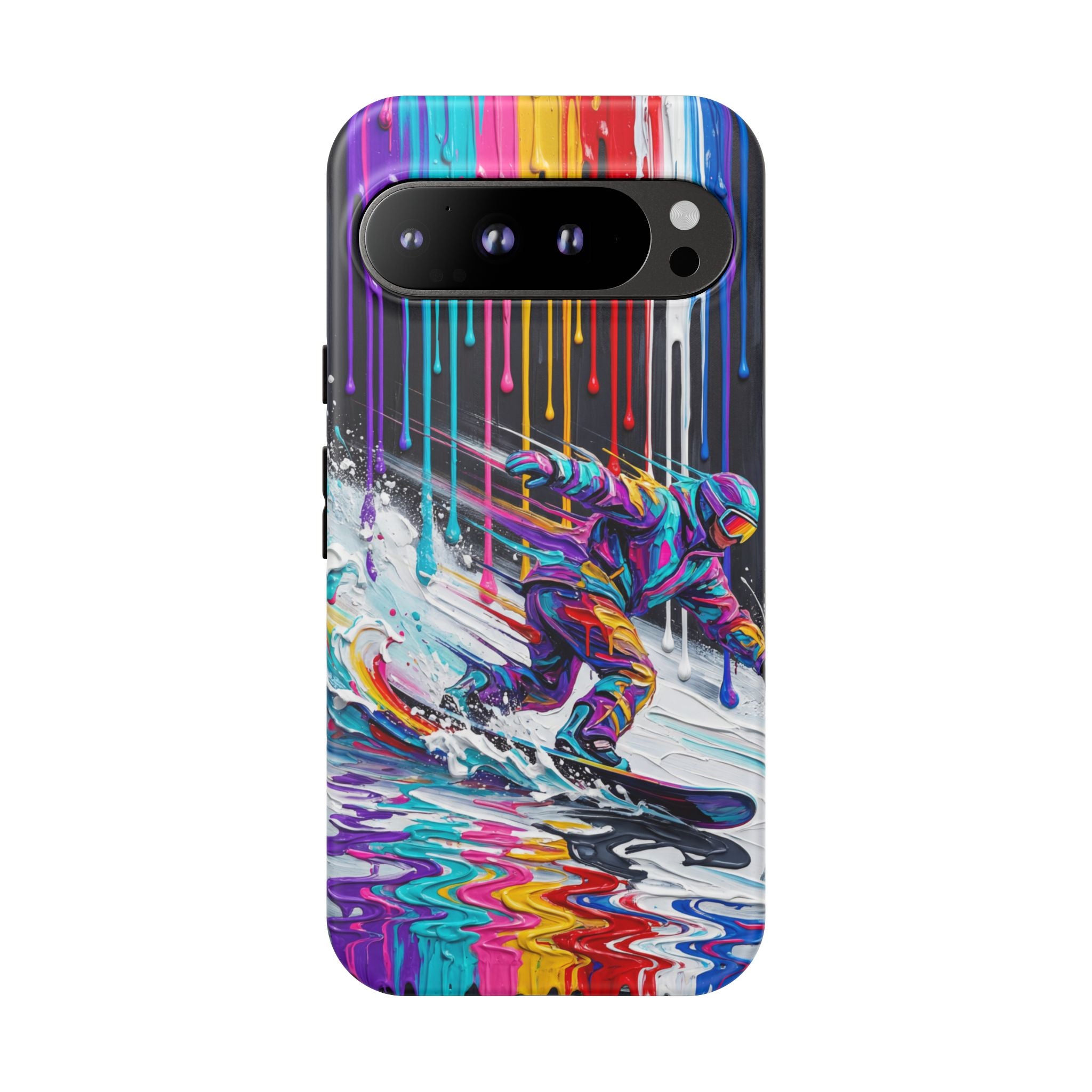 Colourful Snowboarder Art Google Pixel Phone Case