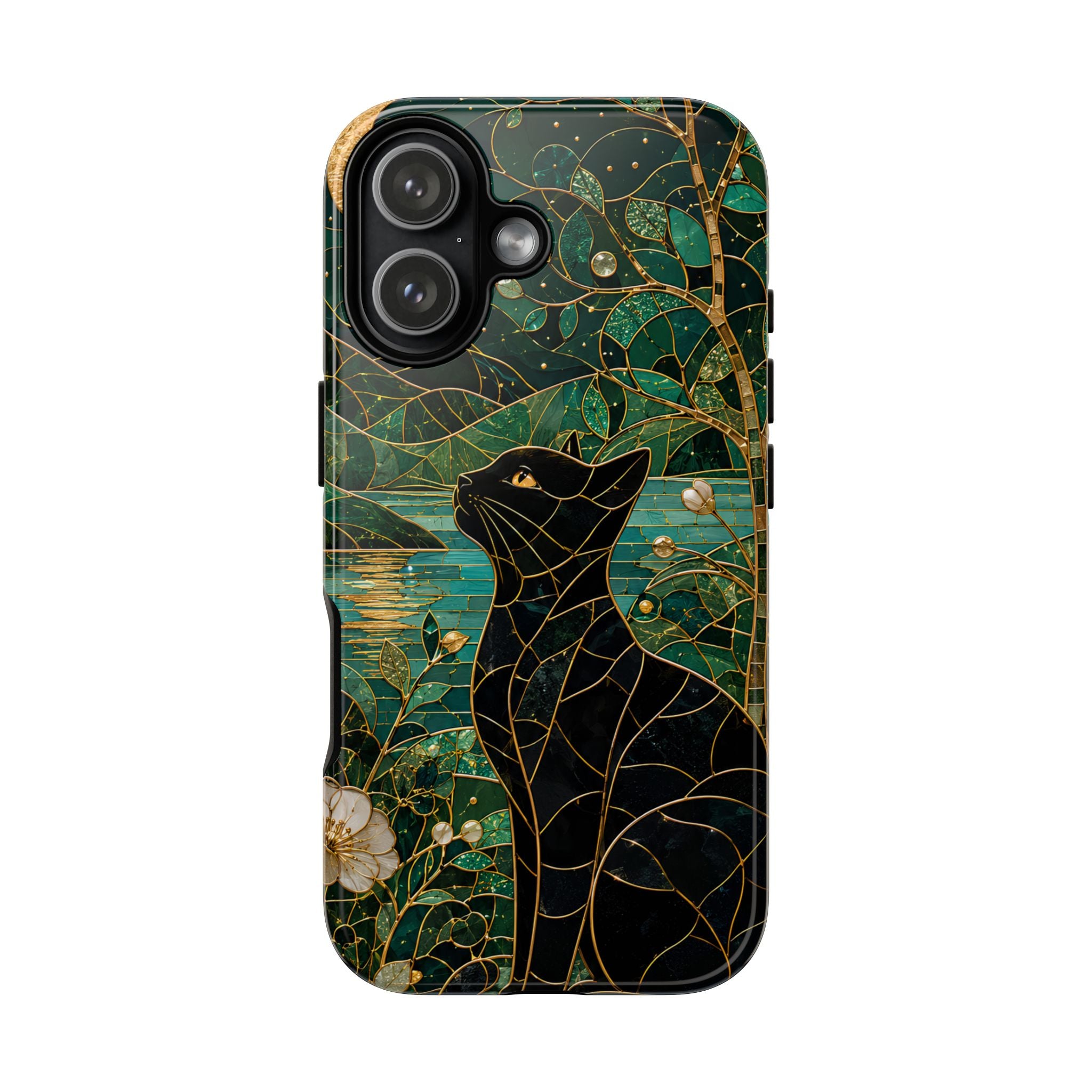 Black Cat iPhone Case | Enchanted Cat Art Cover