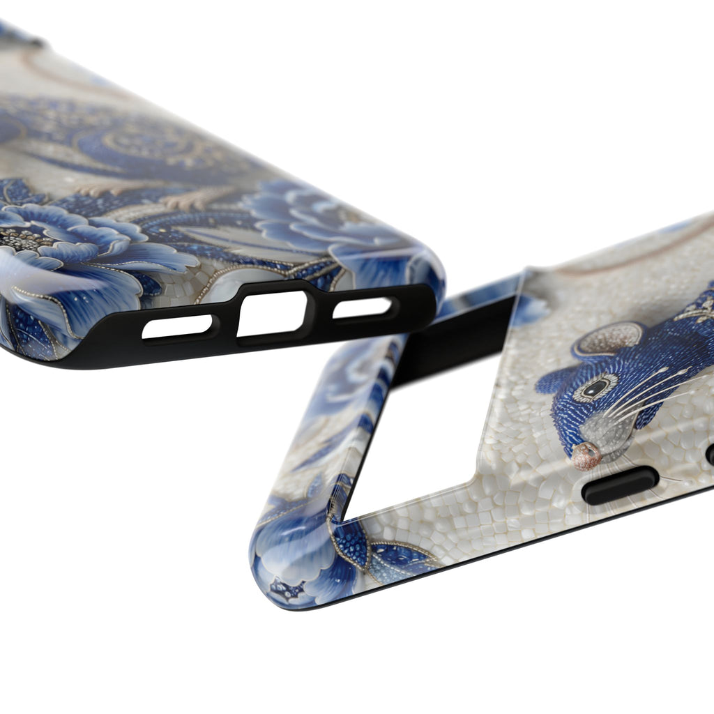 Asian Zodiac Rat Google Pixel Phone Case | Blue & White Porcelain Art Slim Protective iPhone Case | Year of the Rat Gift