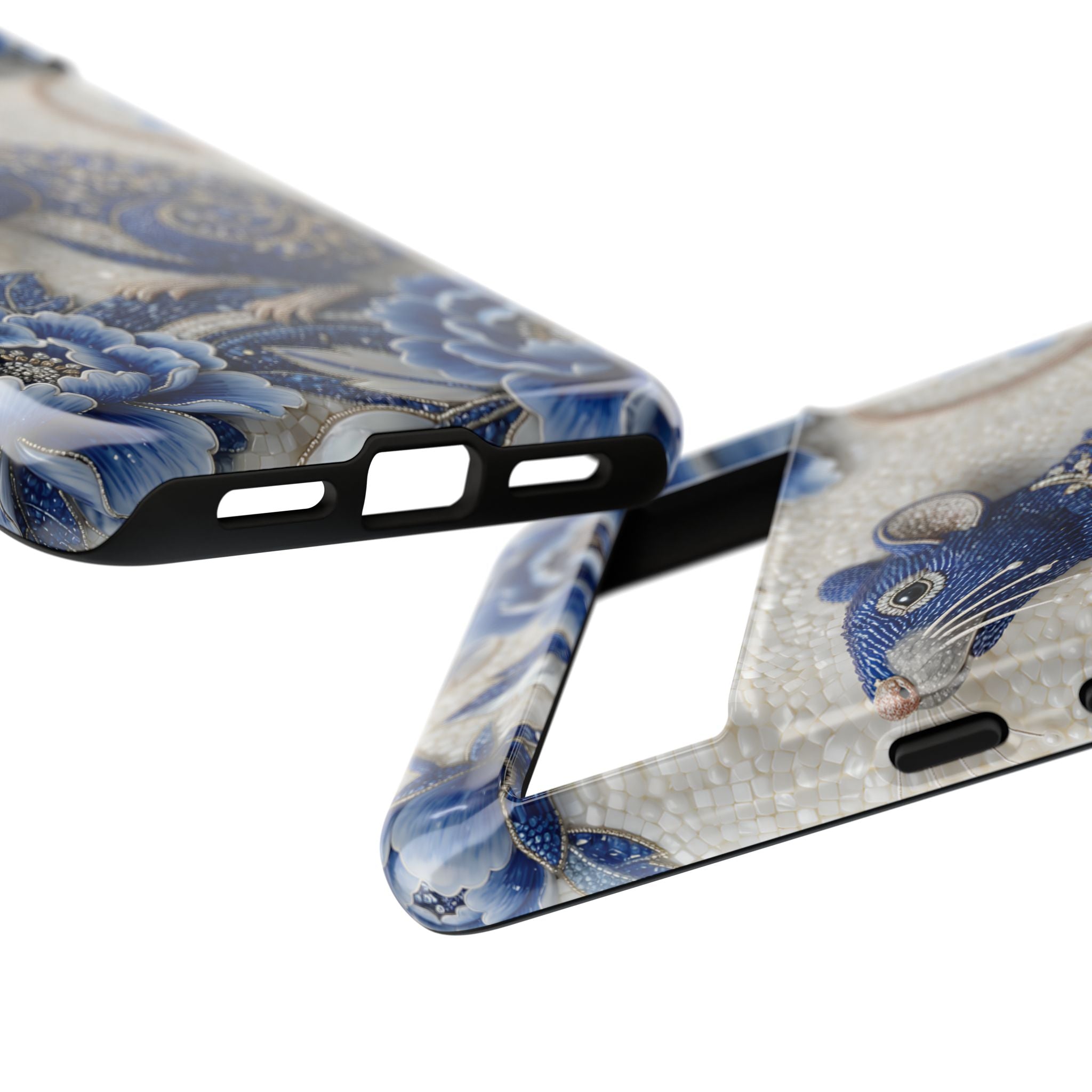 Asian Zodiac Rat Google Pixel Phone Case | Blue & White Porcelain Art Slim Protective iPhone Case | Year of the Rat Gift