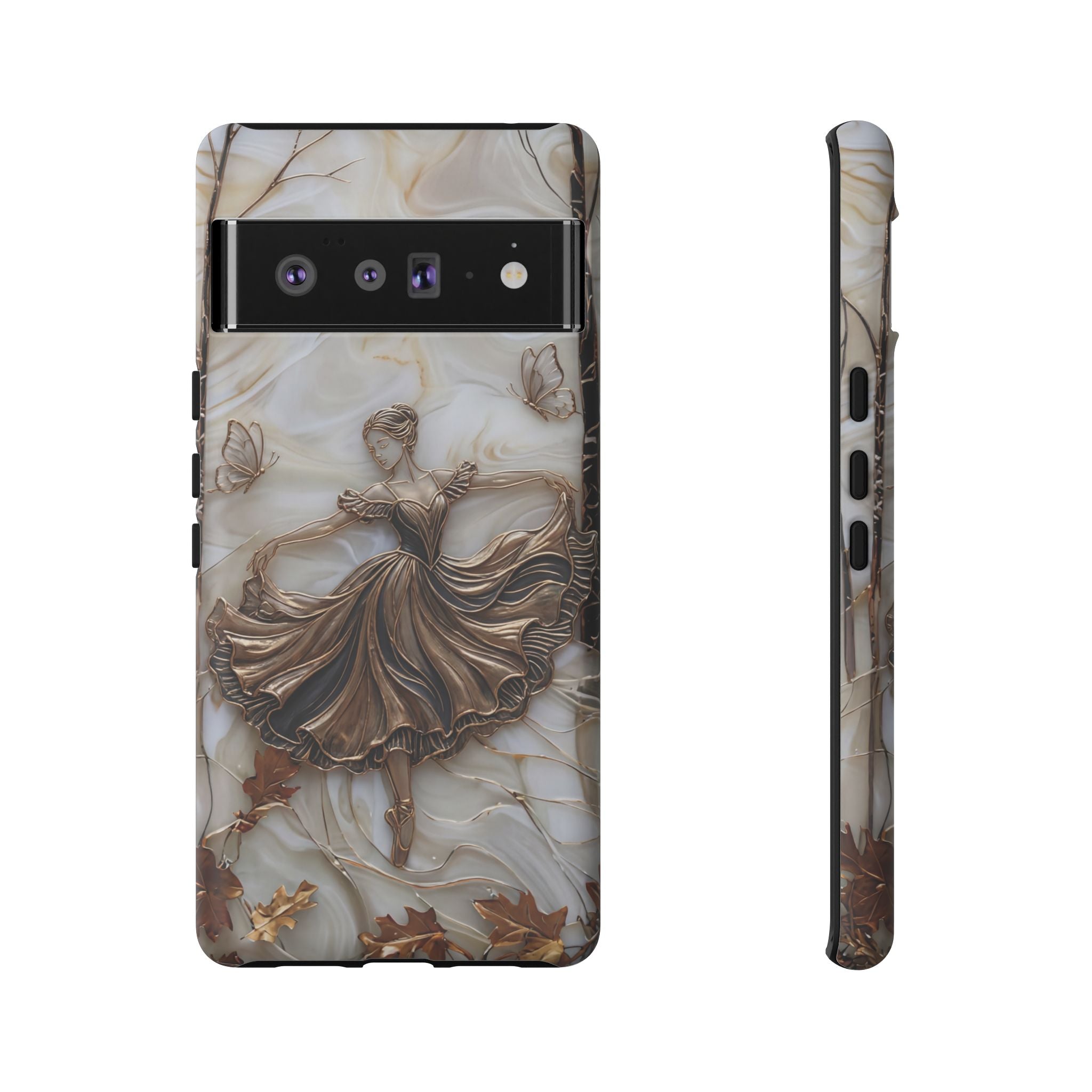 Elegant Bronze Ballerina Dance Design Google Pixel Case