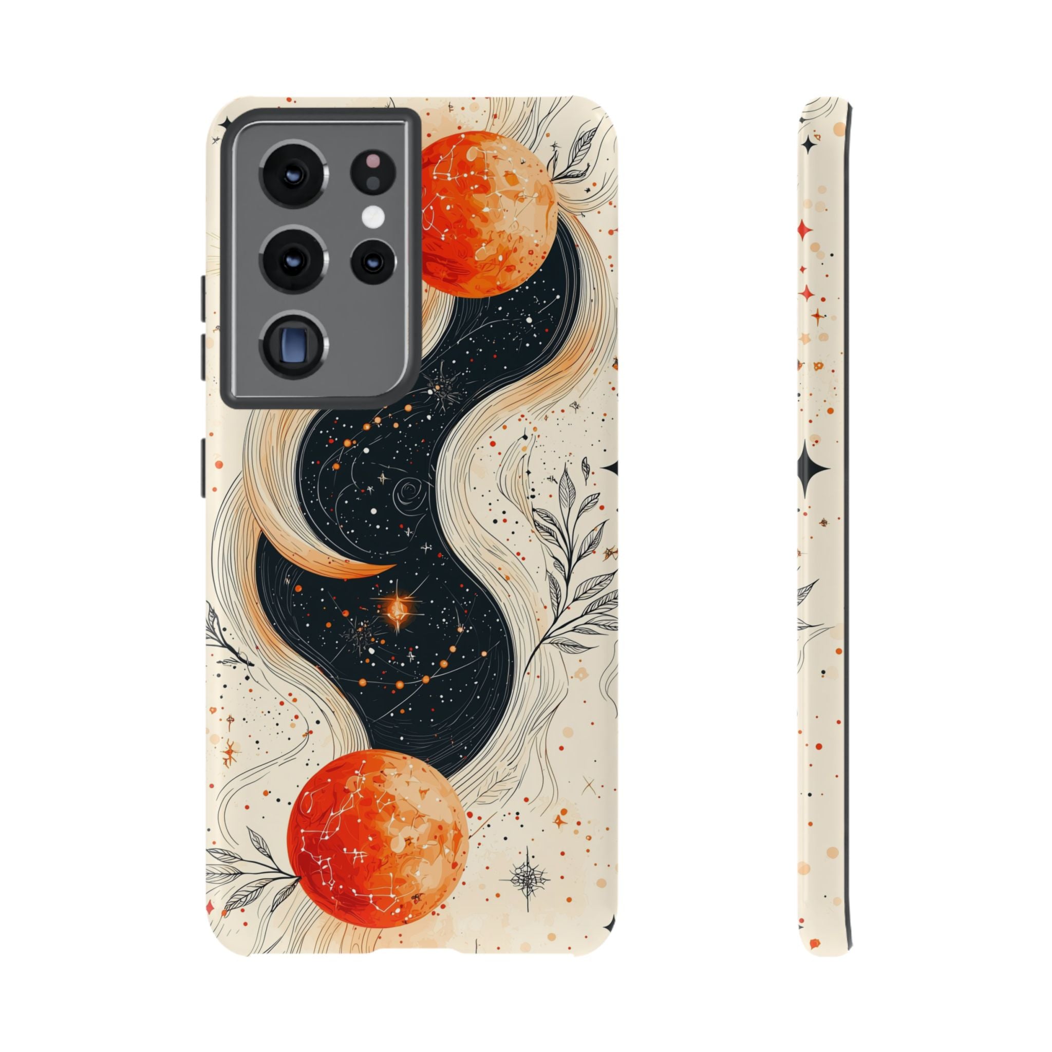 Astrology Galaxy Samsung Galaxy Case | Red Moon Celestial Waves