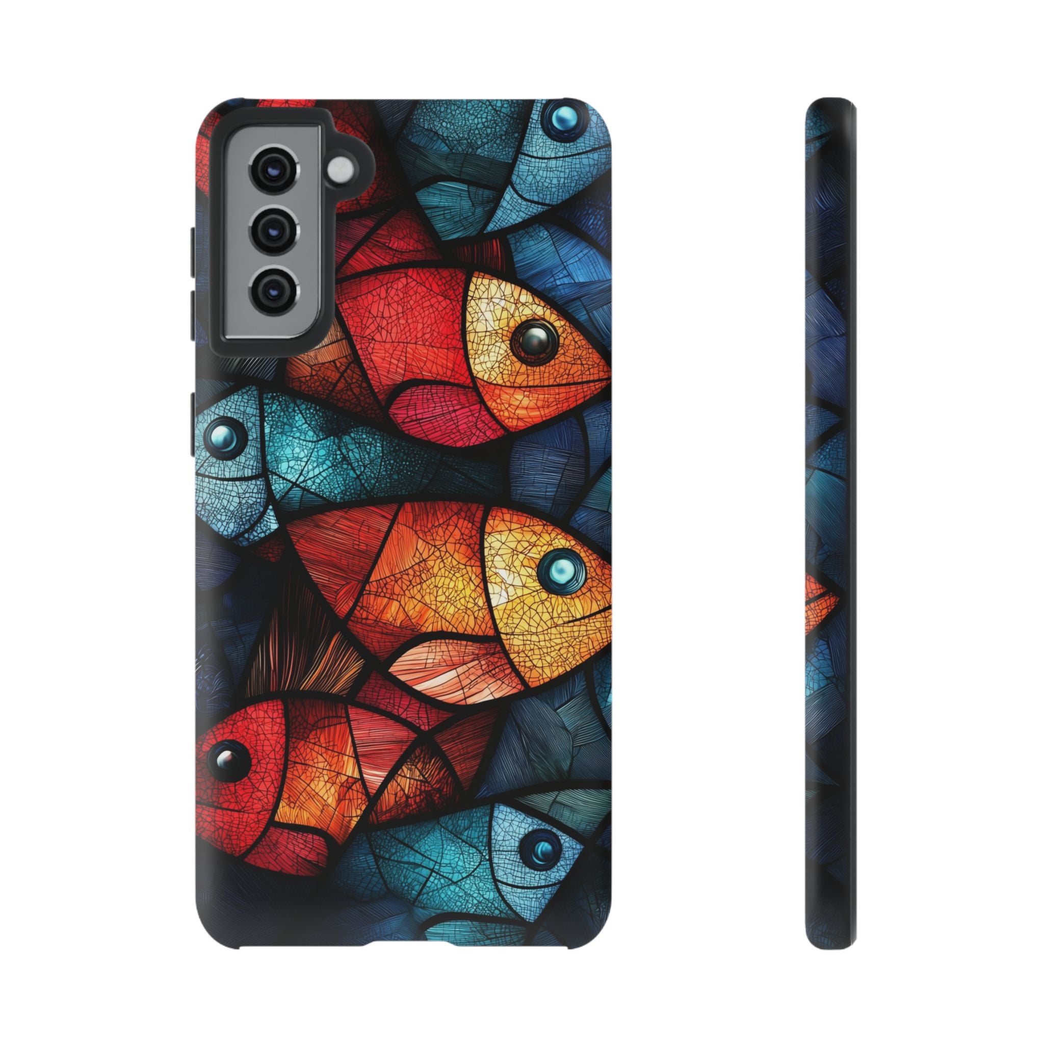 Fish Mosaic Tough Samsung Galaxy Case — Colourful Artistic Fish Pattern