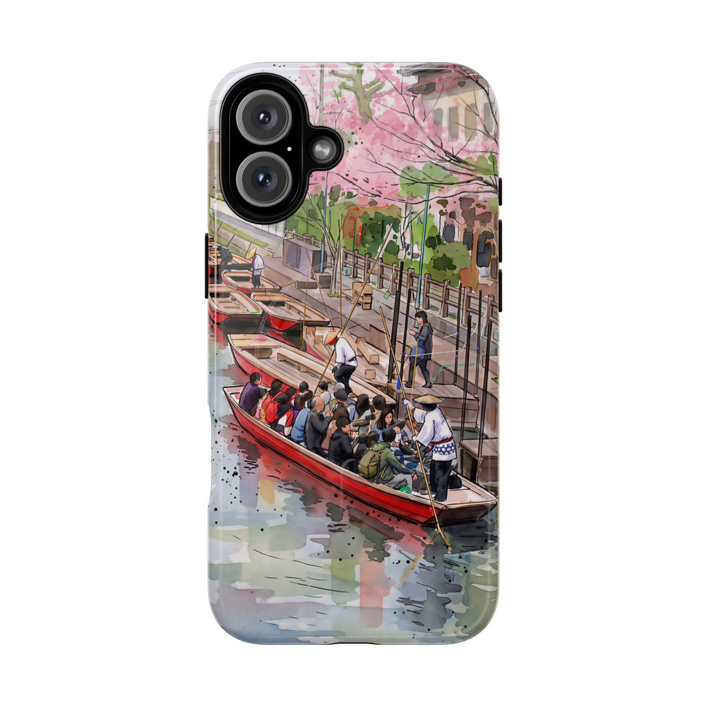 Japan Canal Boat Serenity | Art MagSafe iPhone Case