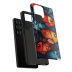Fish Mosaic Tough Samsung Galaxy Case — Colourful Artistic Fish Pattern