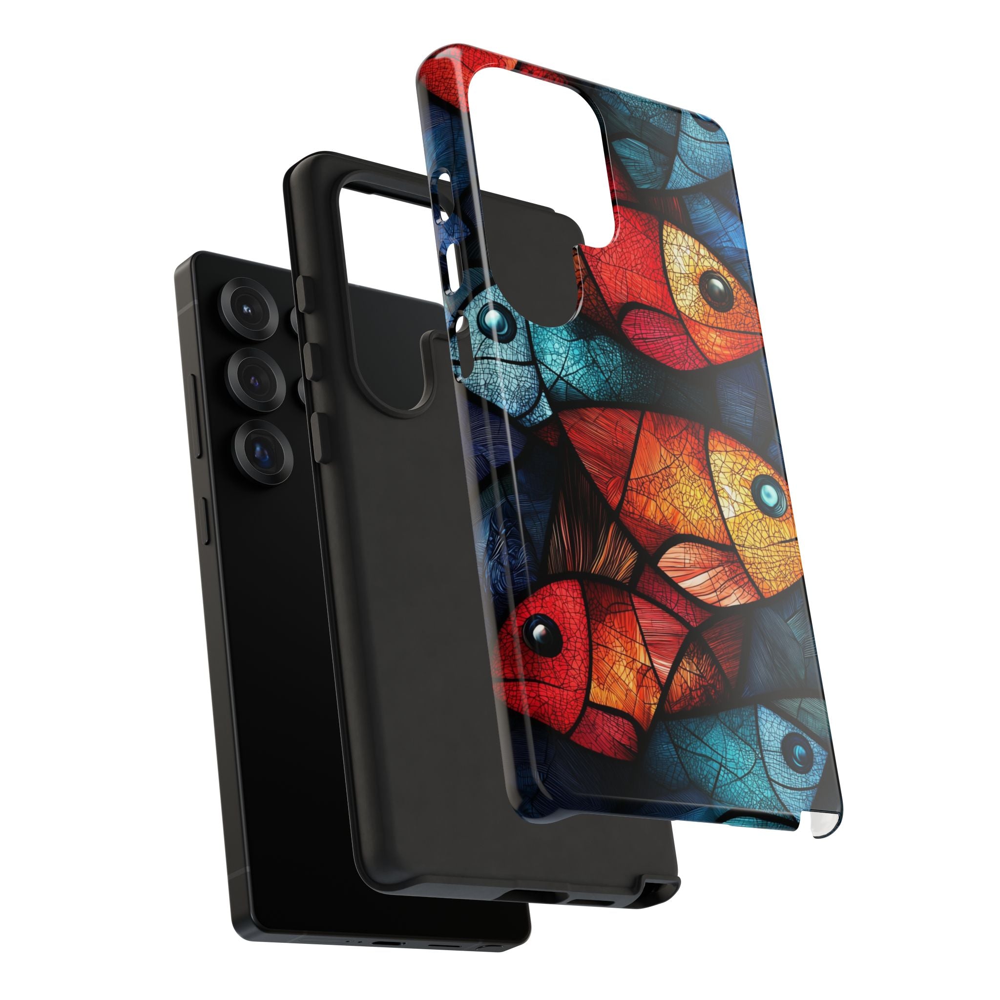 Fish Mosaic Tough Samsung Galaxy Case — Colourful Artistic Fish Pattern
