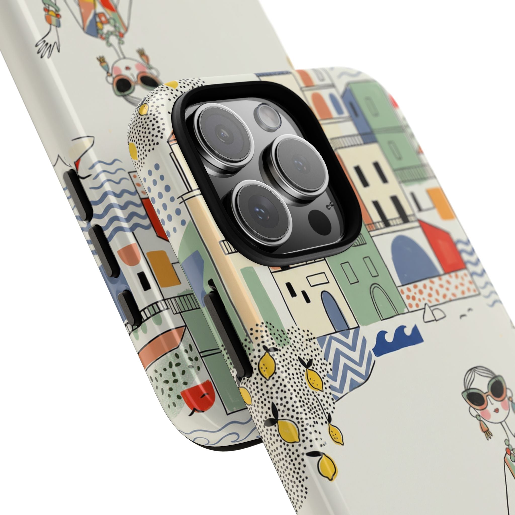 Elegante Cover Riviera per iPhone | Design Chic Donna Retrò in Decappottabile